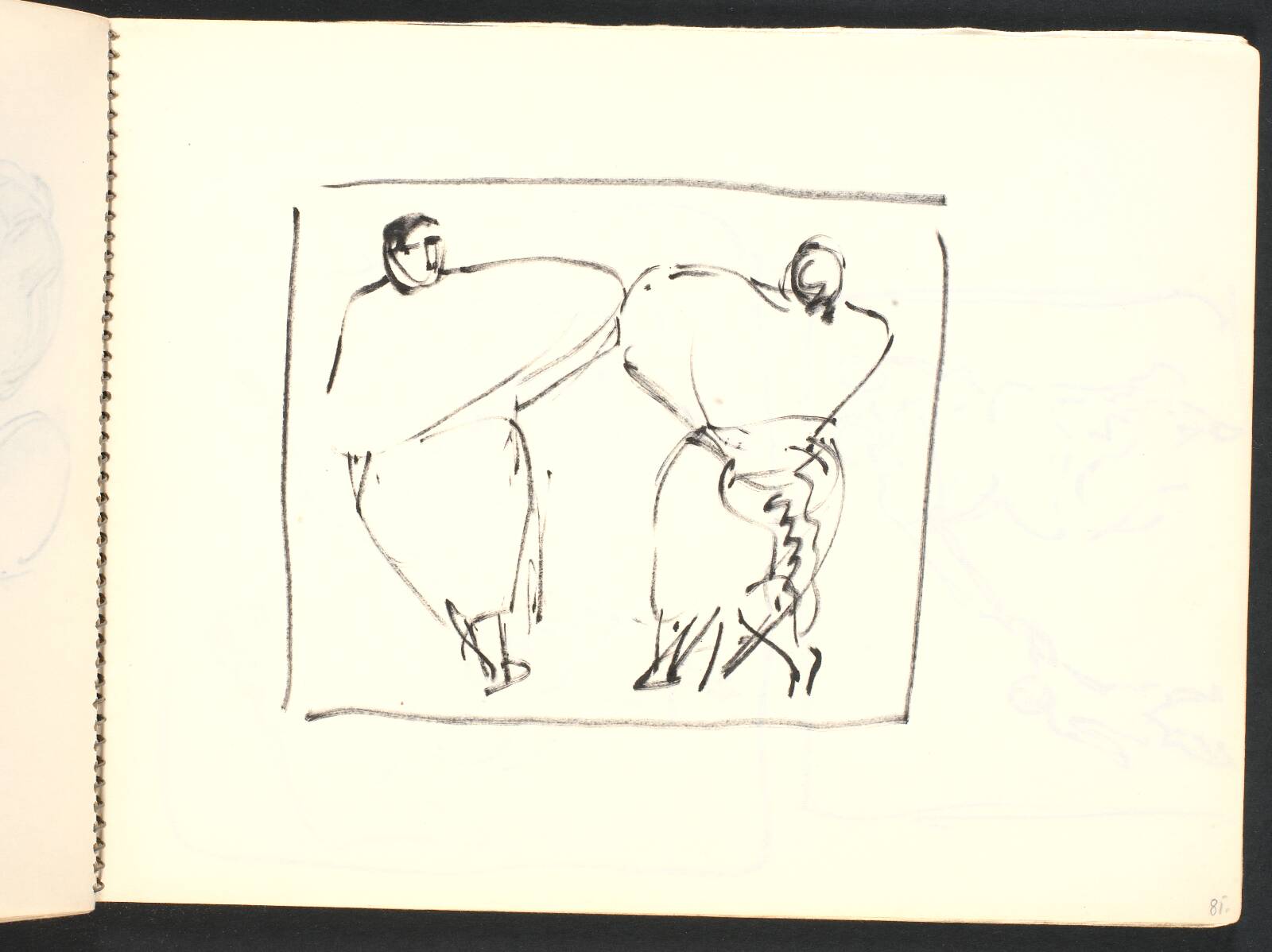 To kvinder i indramning, Gottfred Eickhoff, 1952