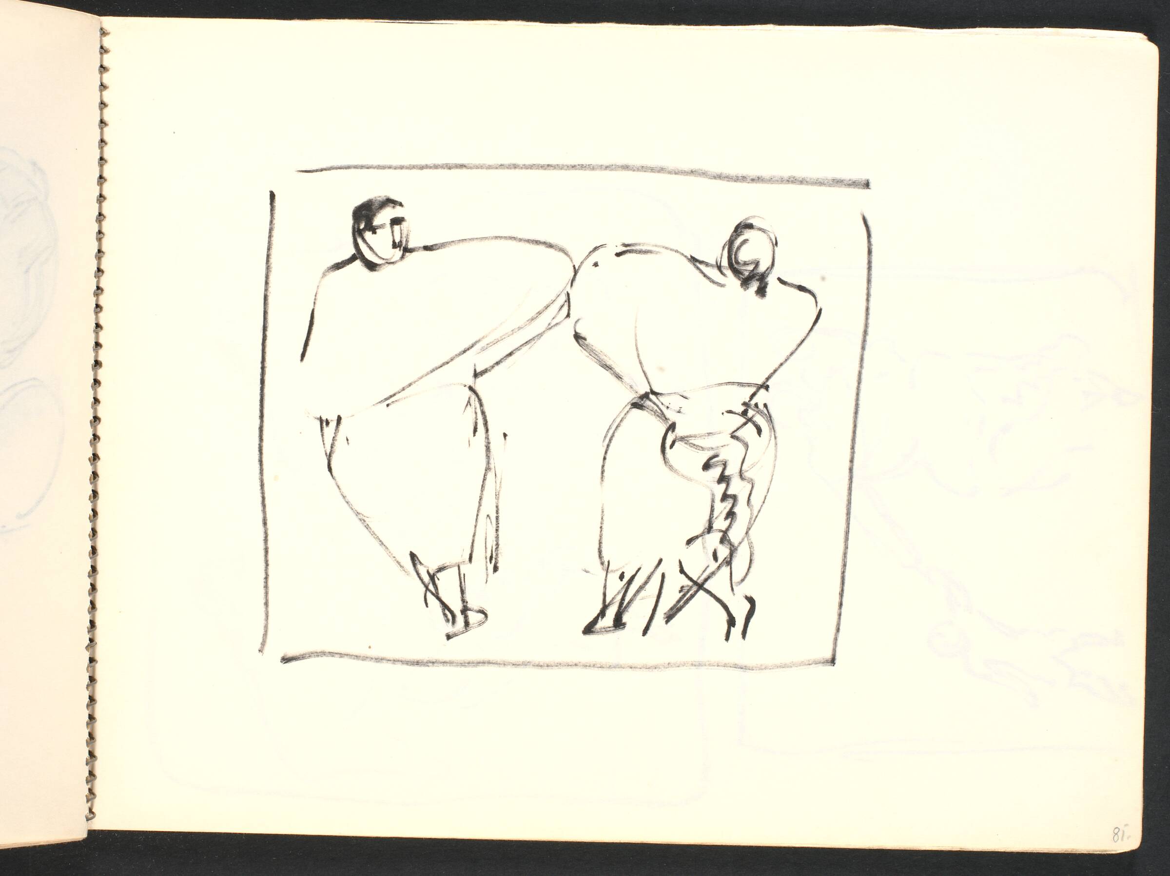 To kvinder i indramning, Gottfred Eickhoff, 1952