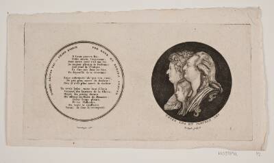 Medaillon med portrætter af Ludvig XVI, hans dronning og søn