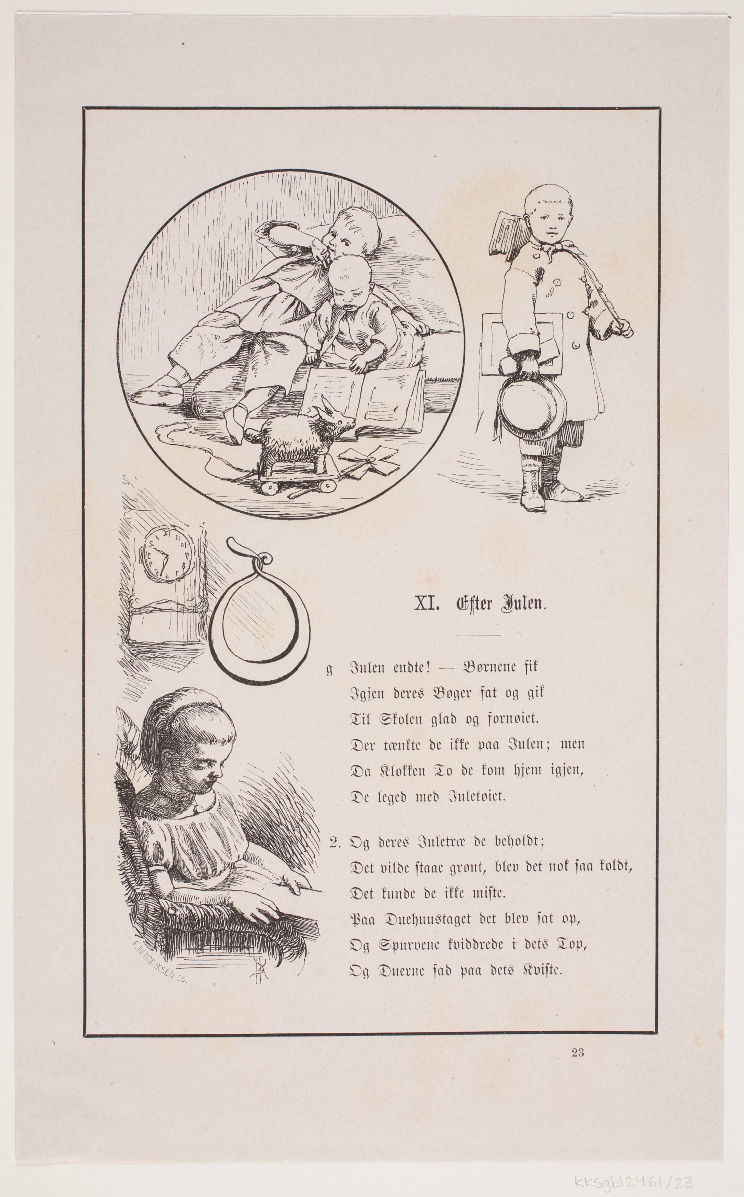Illustration til Johan Krohn, "Peters jul", F. Hendriksen, 1870