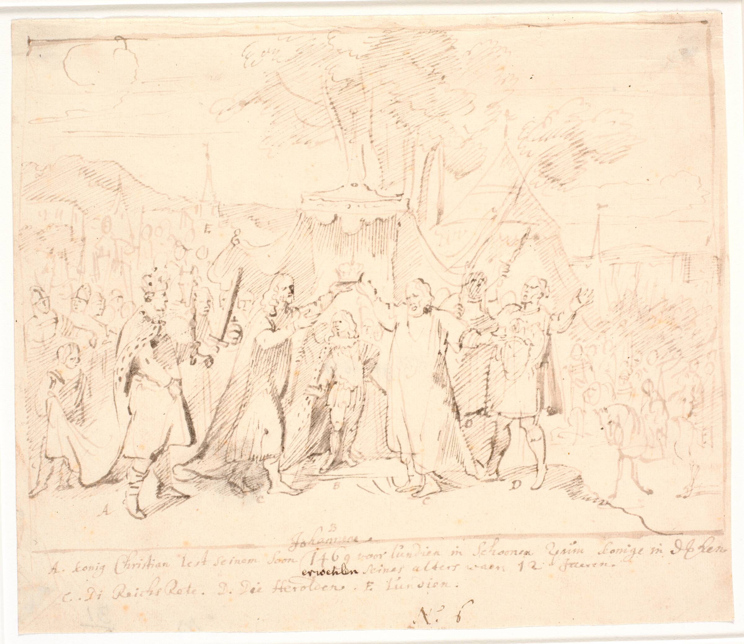 Hans krones til konge af Danmark, 6. juni 1469, Jürgen Ovens, 1623-1678