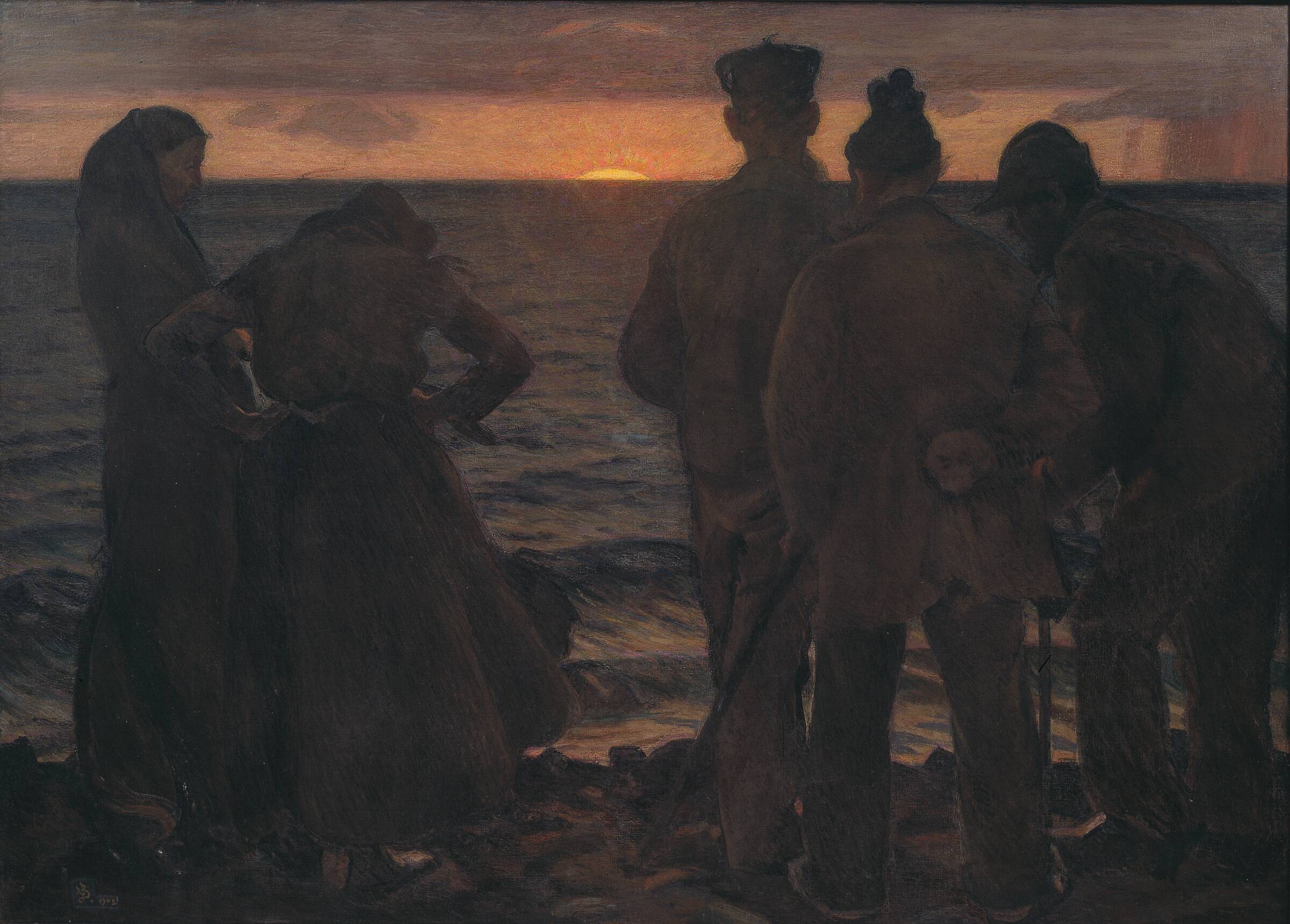 De gamle ved stranden, Richard Bergh, 1903