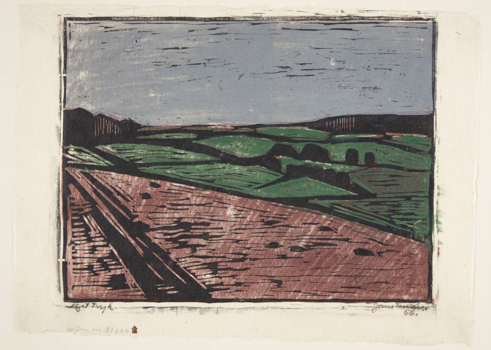 Landskab, Jane Muus, 1956