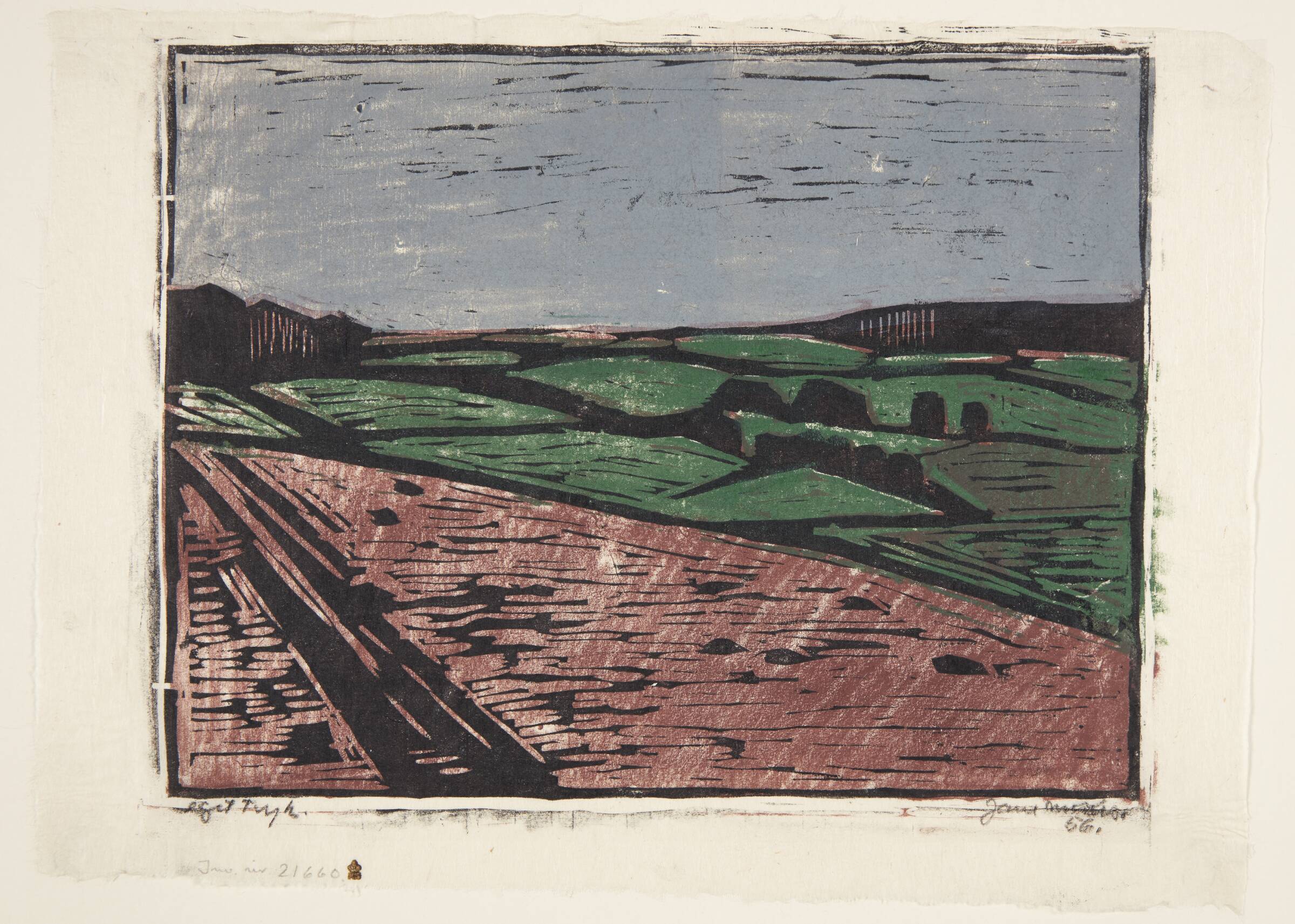Landskab, Jane Muus, 1956