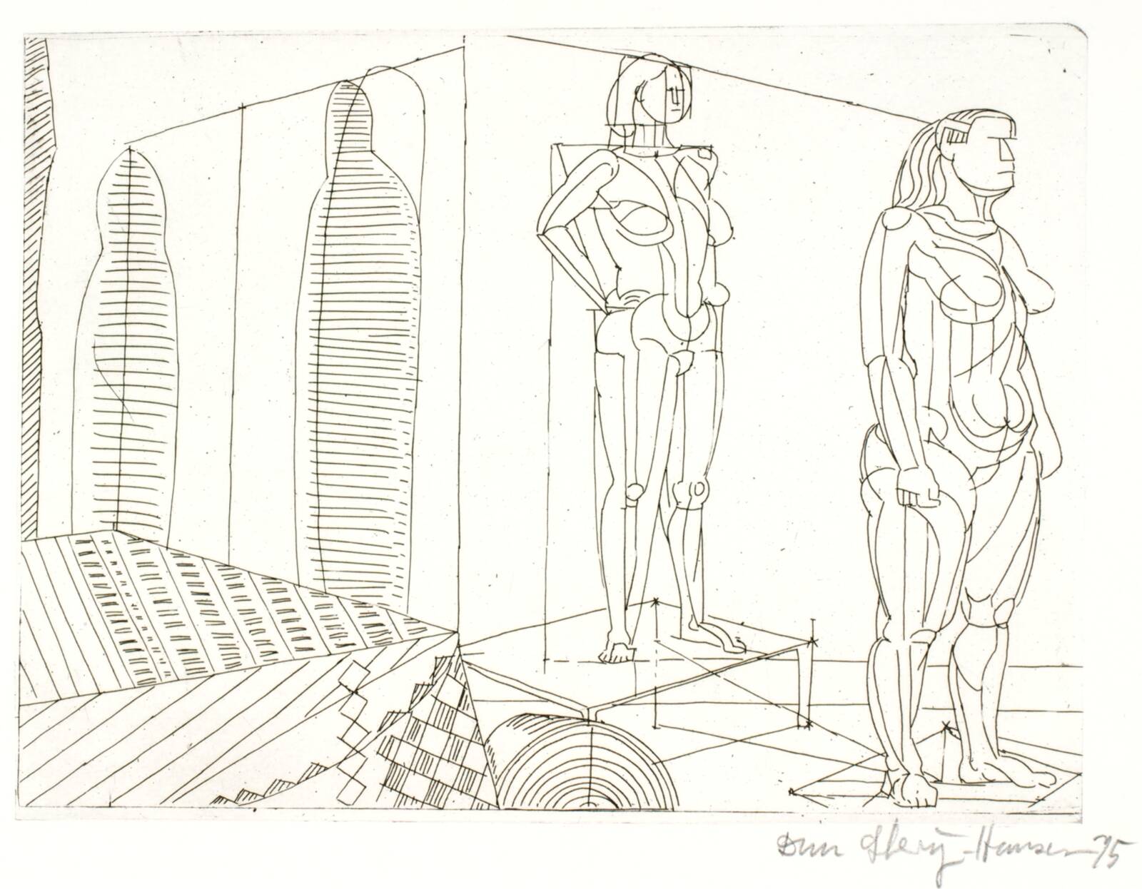 Figurer i rum II, Dan Sterup-Hansen, 1975