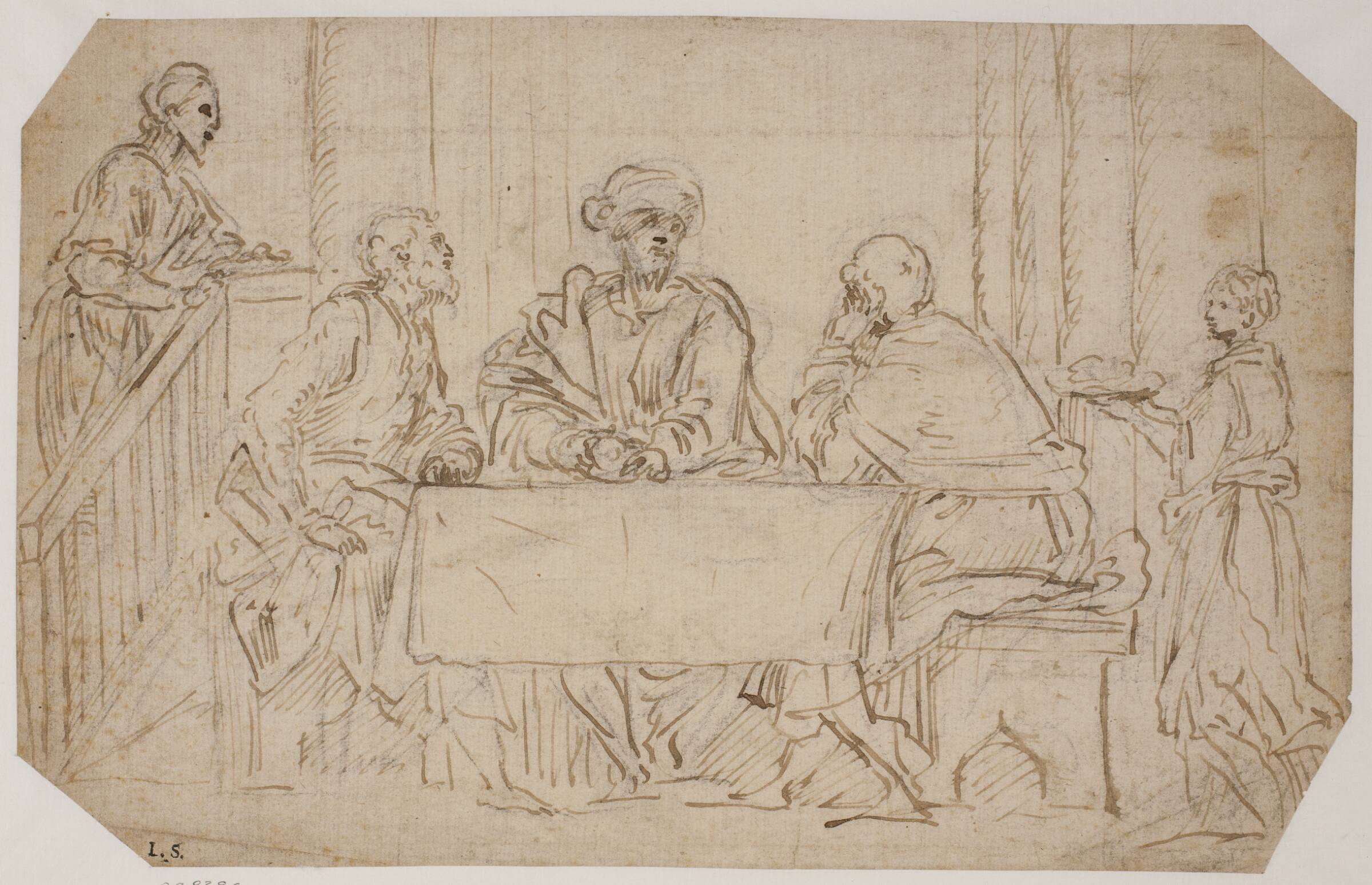 Middagen i Emmaus, Alessandro Bonvicino, il Moretto, 1498-1554