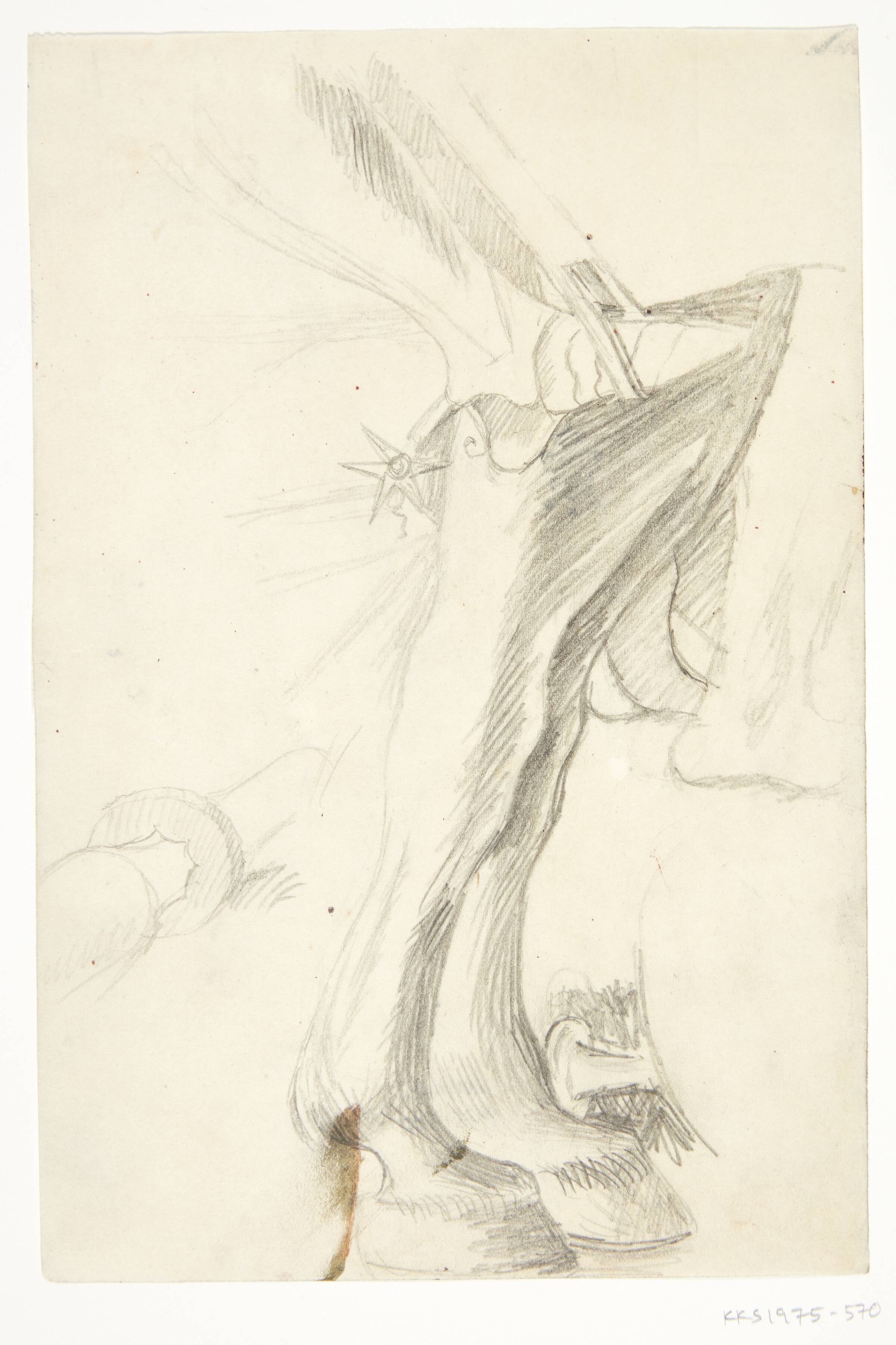 En hests forben og andre studier. Kompositionsskitse til P. Uccellos "La Battaglia", William Scharff, 1901-1959