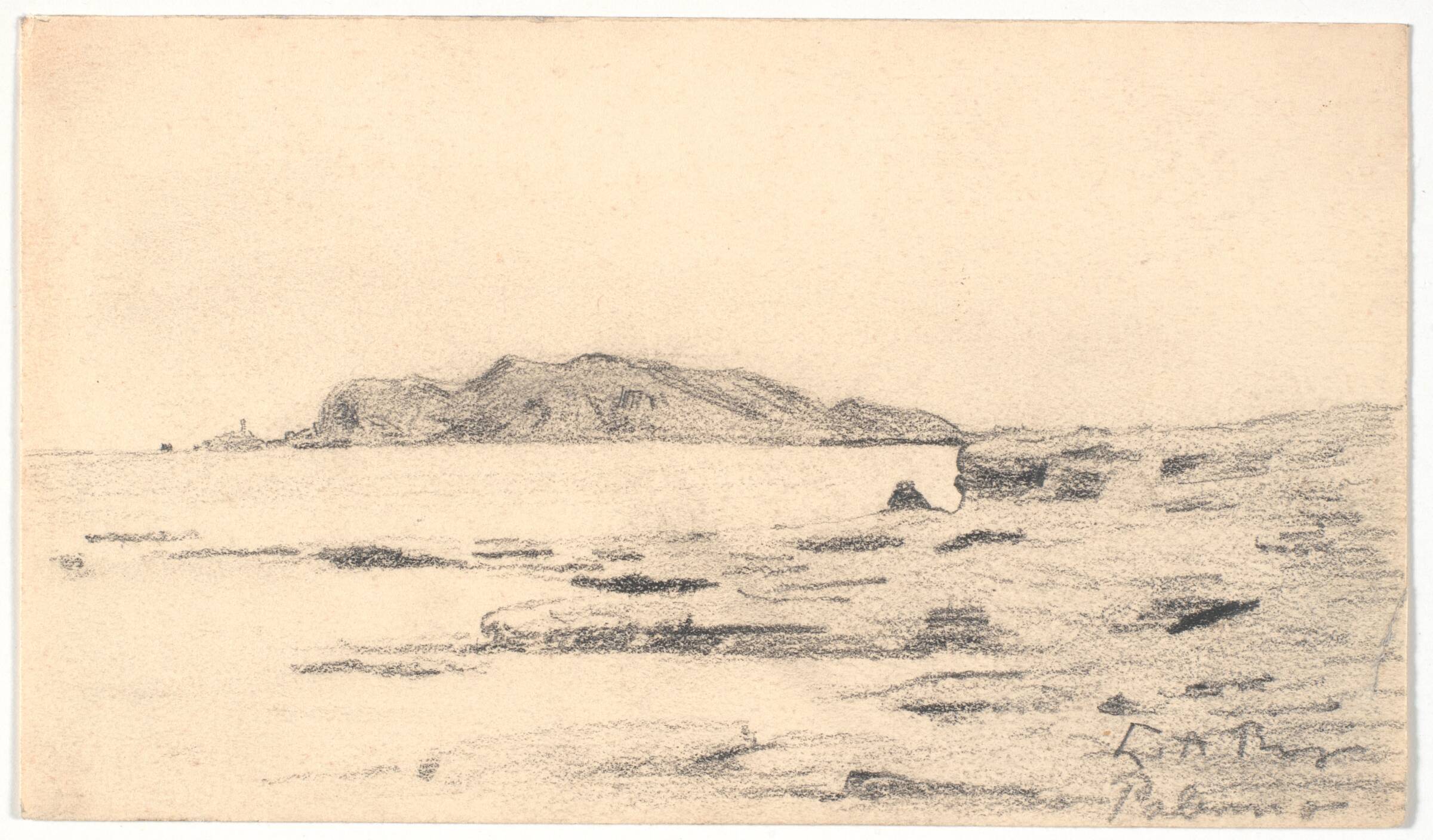 Monte Pellegrino set fra kysten ved Palermo, L.A. Ring, 1893-1895