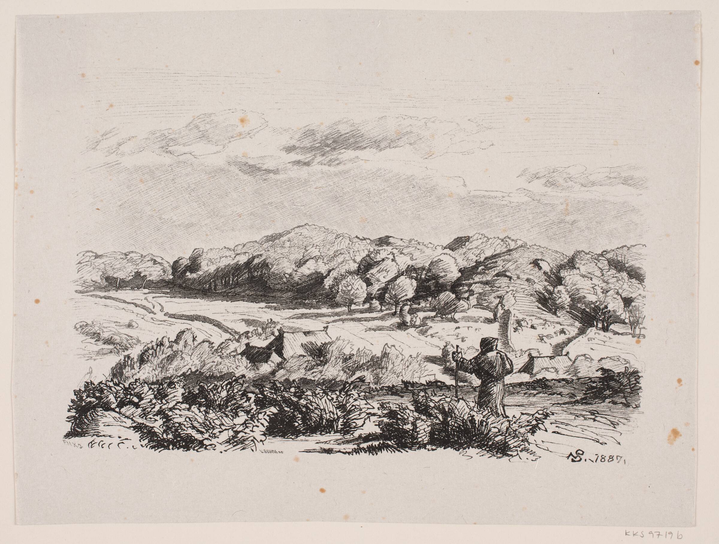 Illustration til Poul M. Møller, "Sct. Laurentius", Waldemar Bøhme, 1887-1889