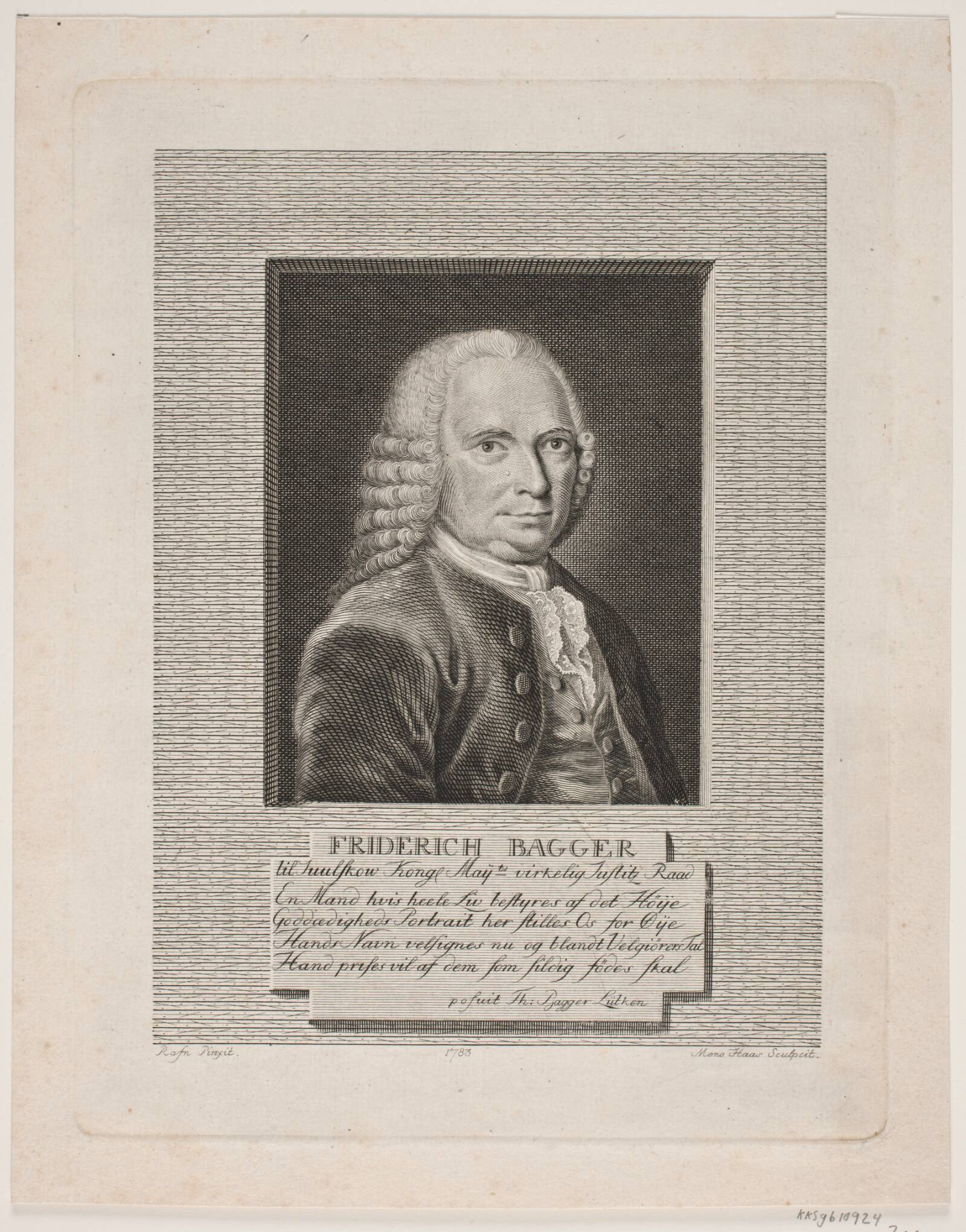 Frederik Bagger, Meno Haas, 1783