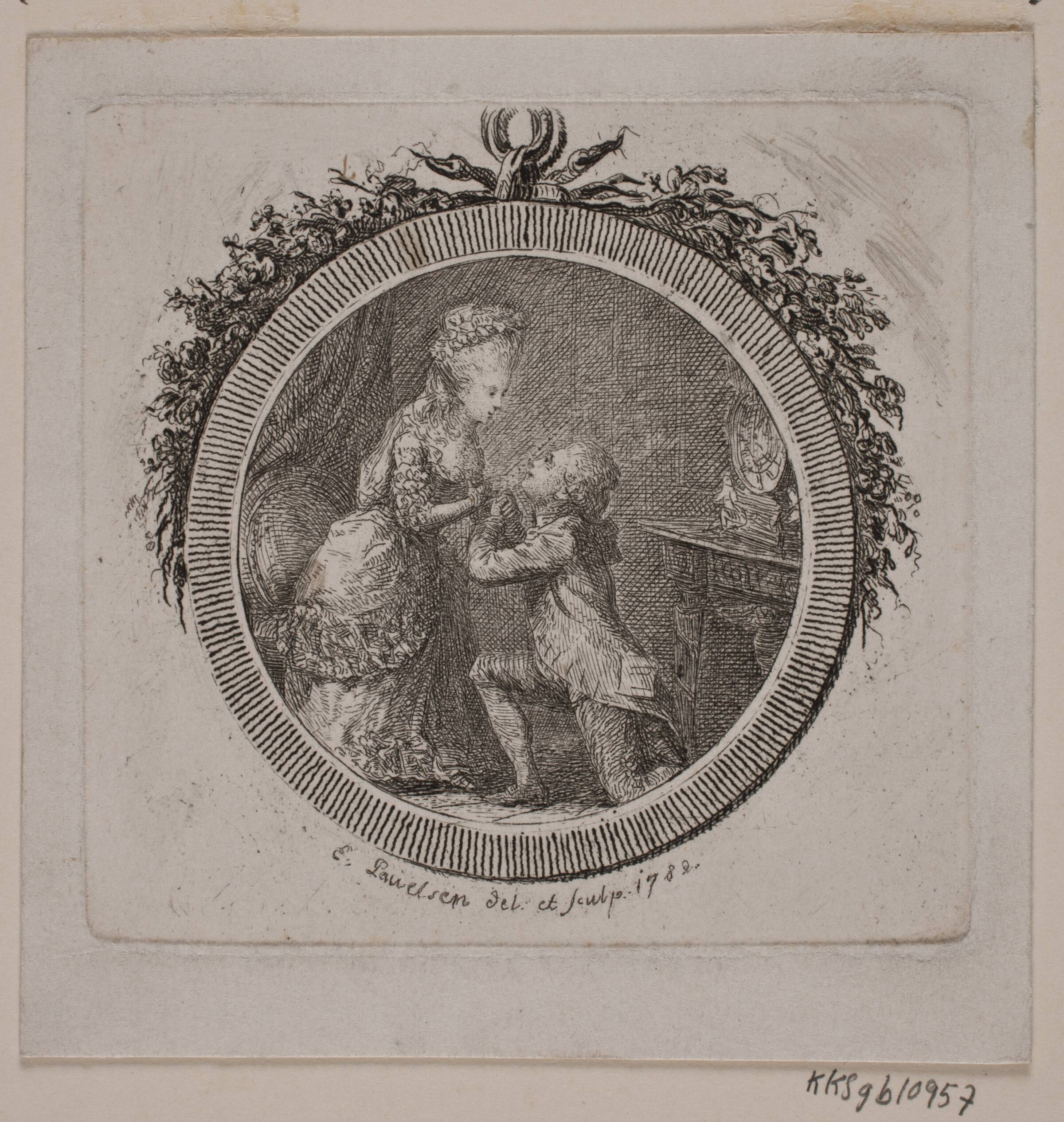 Vignet til S. Richardson "Sir Grandisons Historie", Erik Pauelsen, 1782