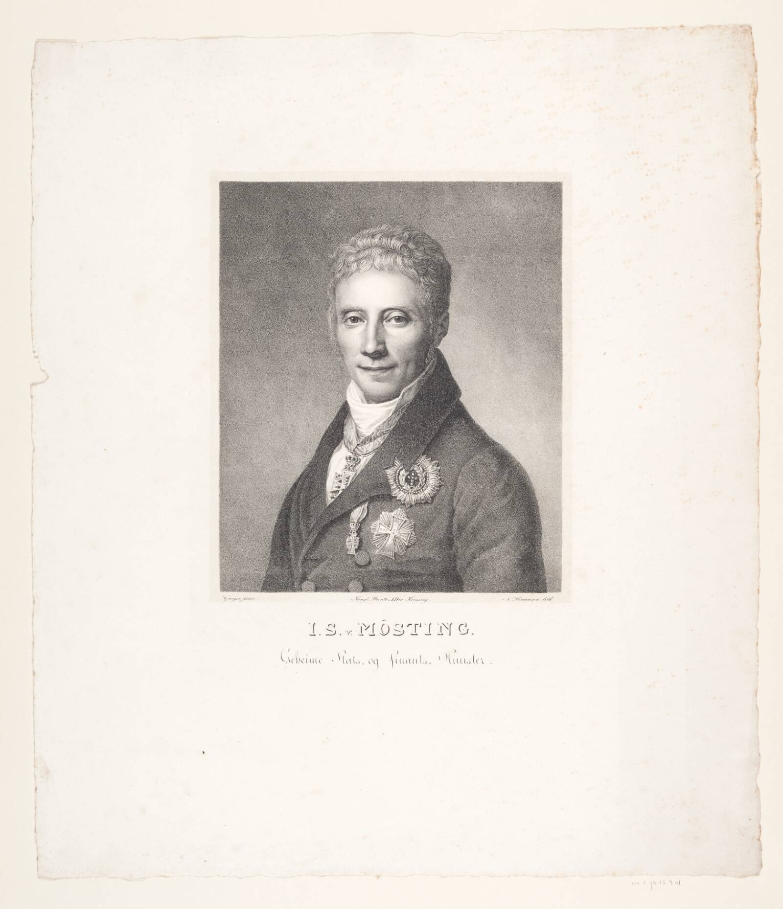 Johan Sigismund Møsting, Niels Simonsen, 1827