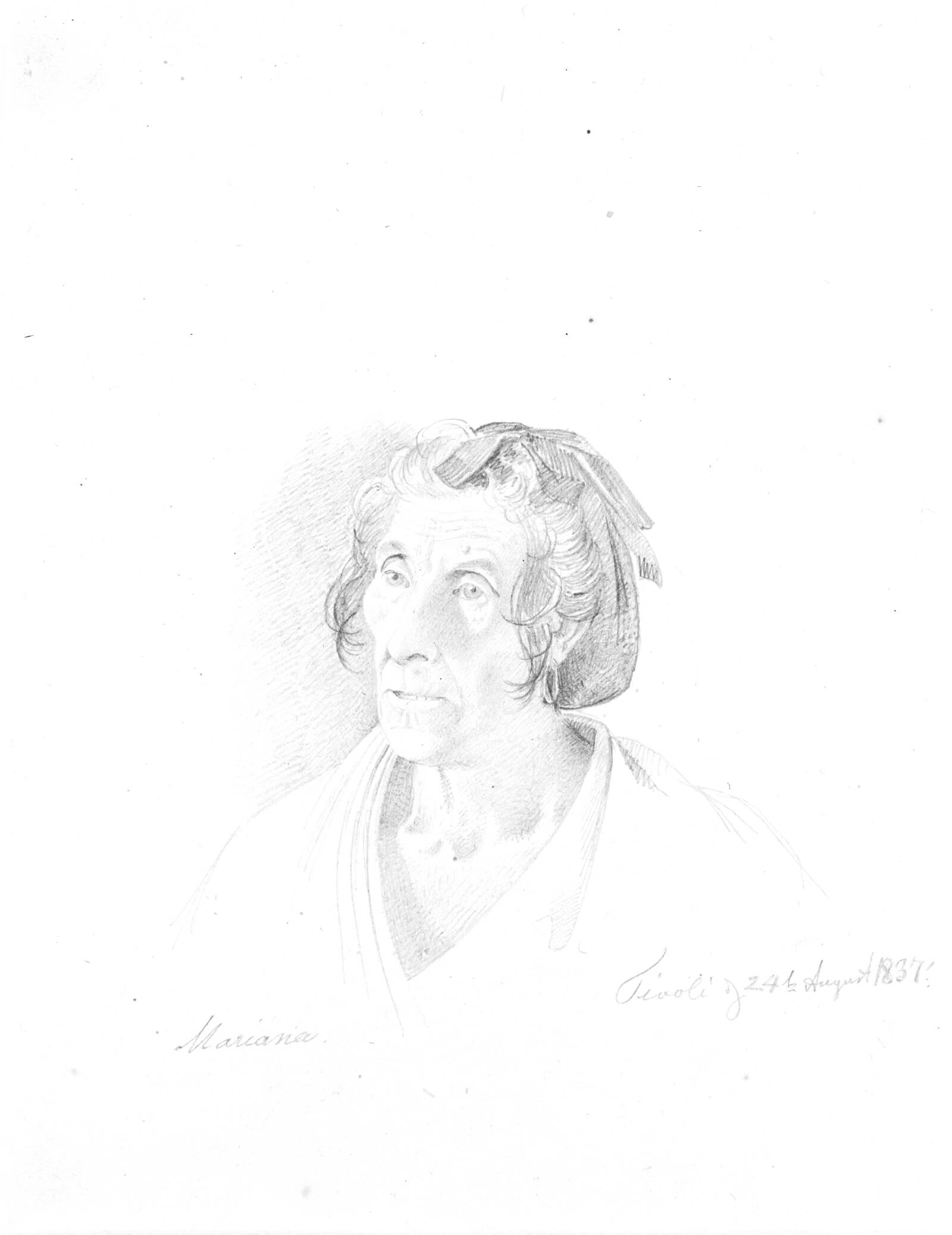 Gammel italienerinde. Mariana, Ditlev Blunck, 1837