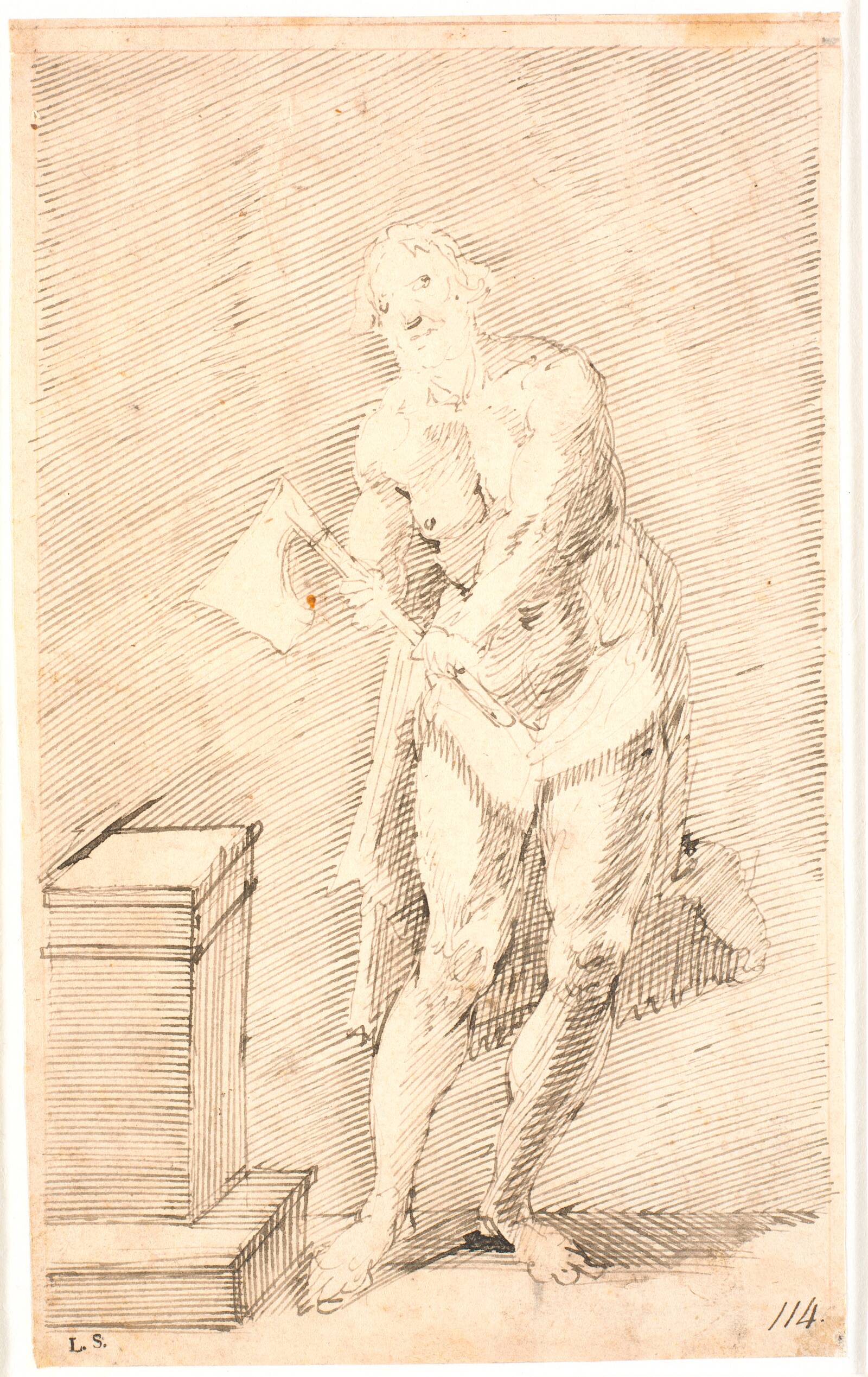Stående mand med bøddeløkse, Frantz Clein, 1582-1658