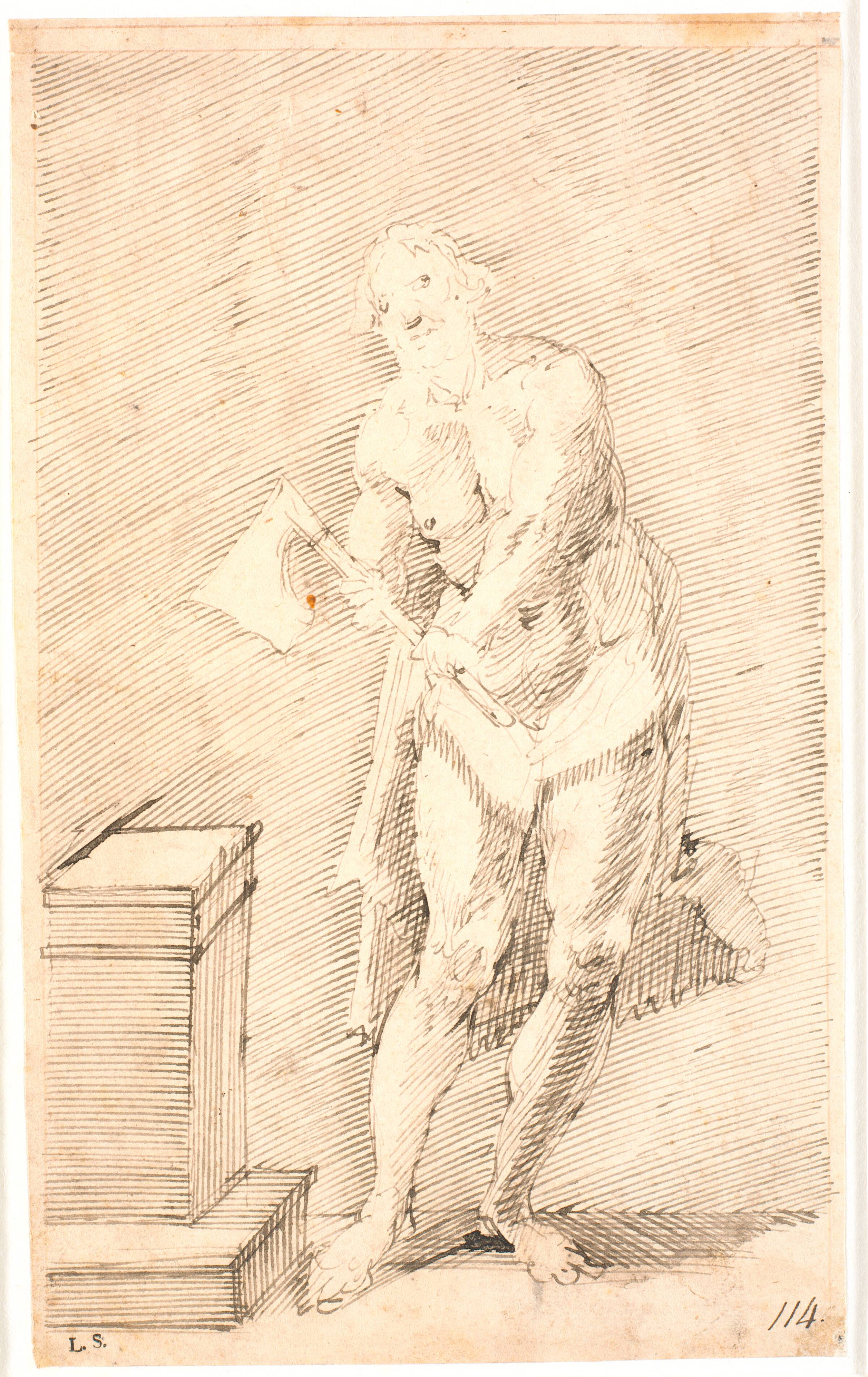 Stående mand med bøddeløkse, Frantz Clein, 1582-1658