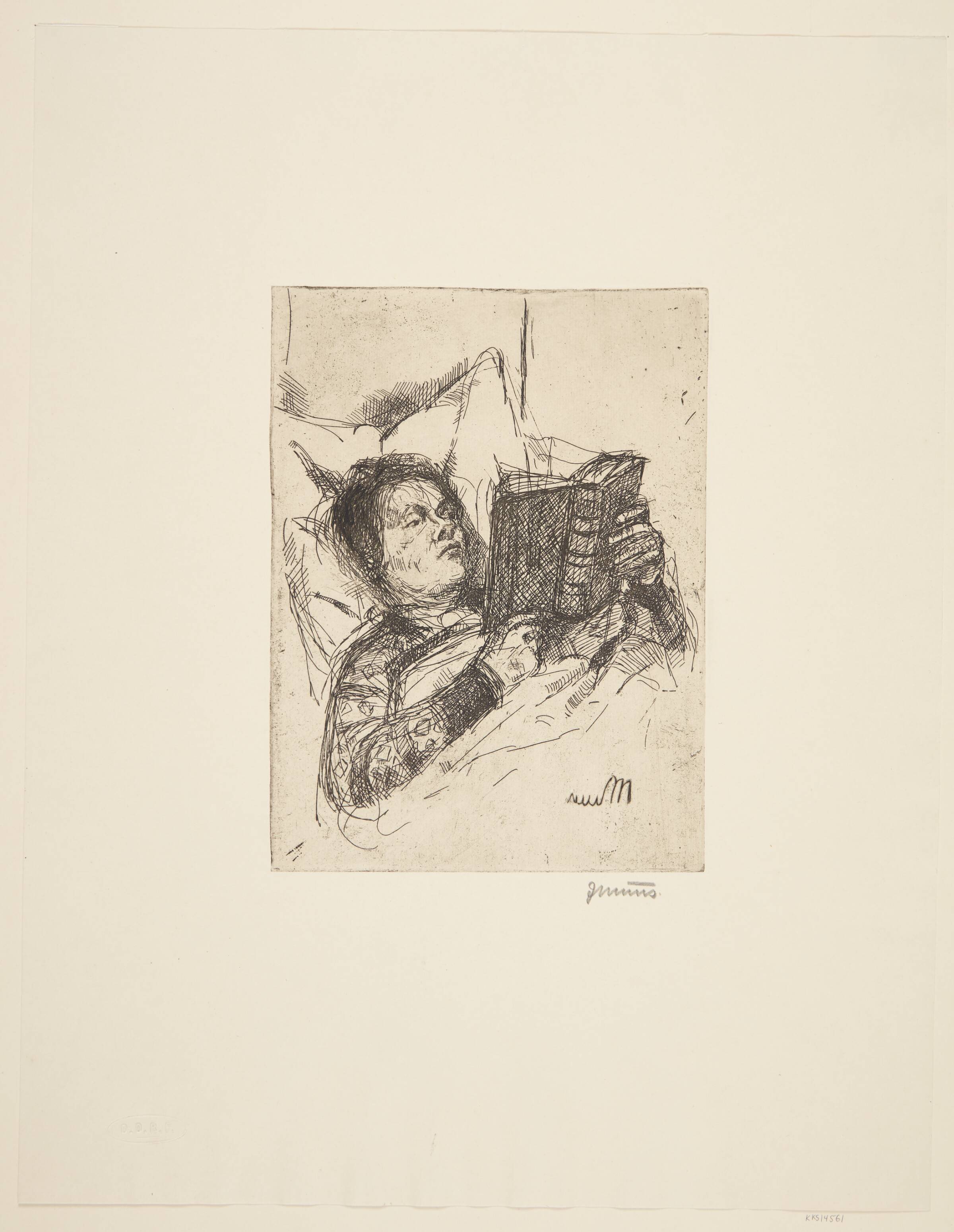 Syg, læsende kvinde, Jane Muus, 1919-1941