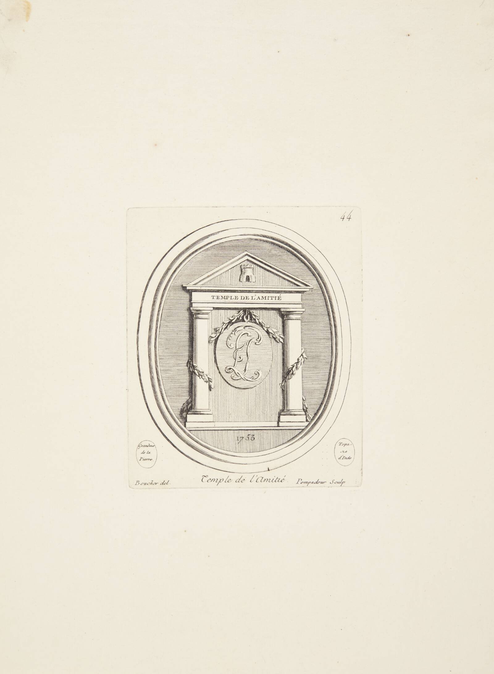 Venskabets tempel, Madame de Pompadour, 1753-1757