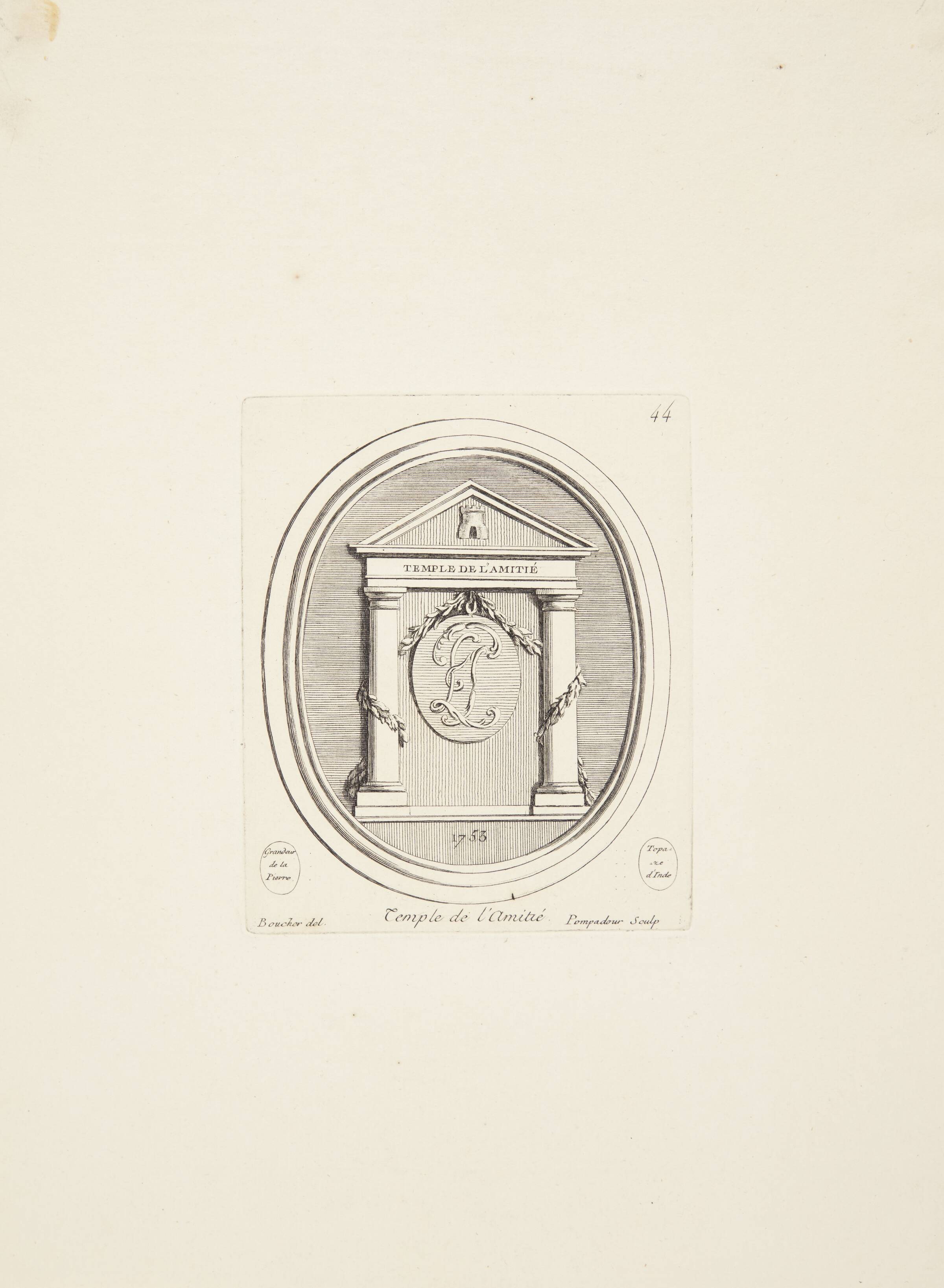 Venskabets tempel, Madame de Pompadour, 1753-1757
