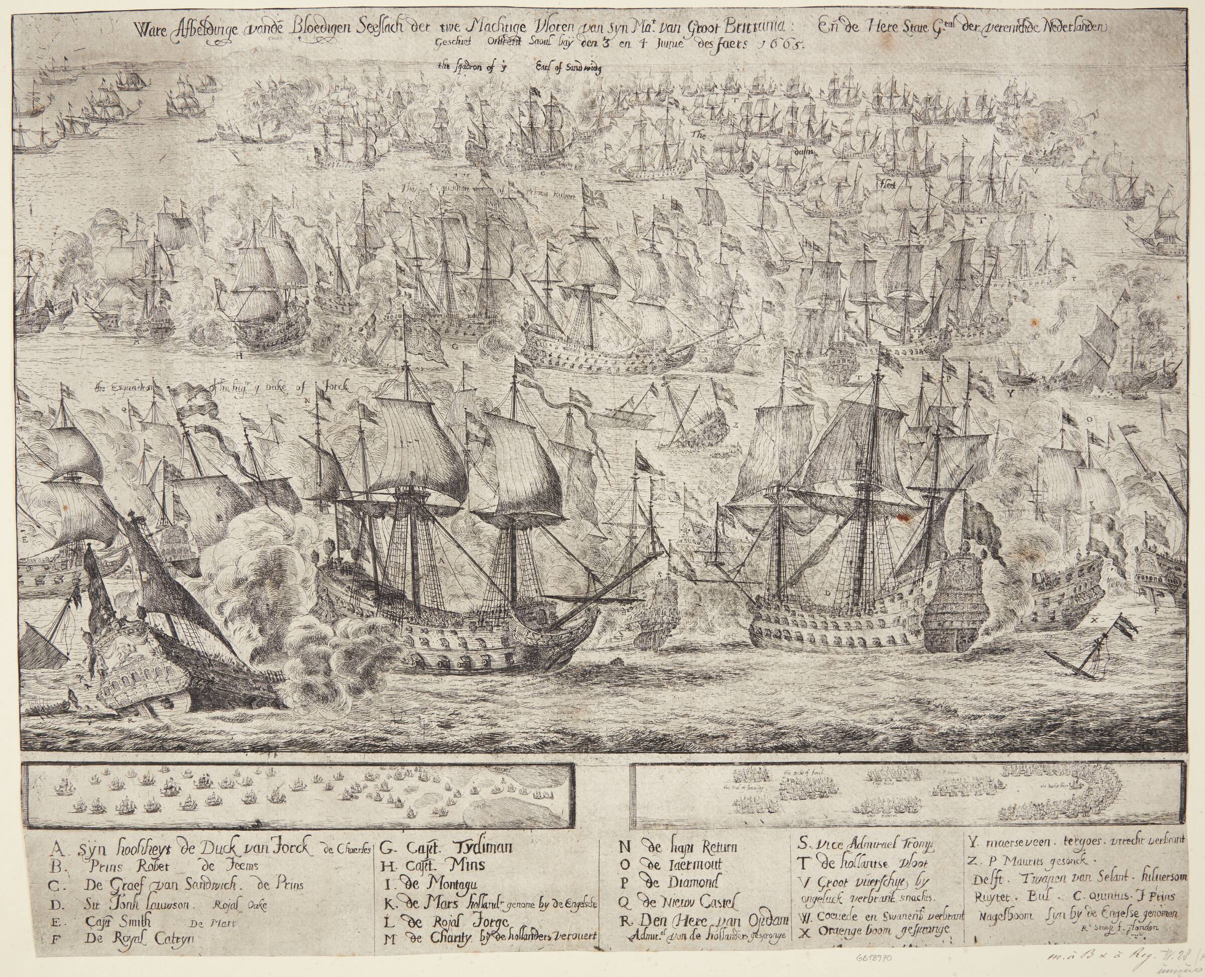Søslag mellem den engelske og nederlandske flåde, juni 1665, Dirk Stoop, 1665