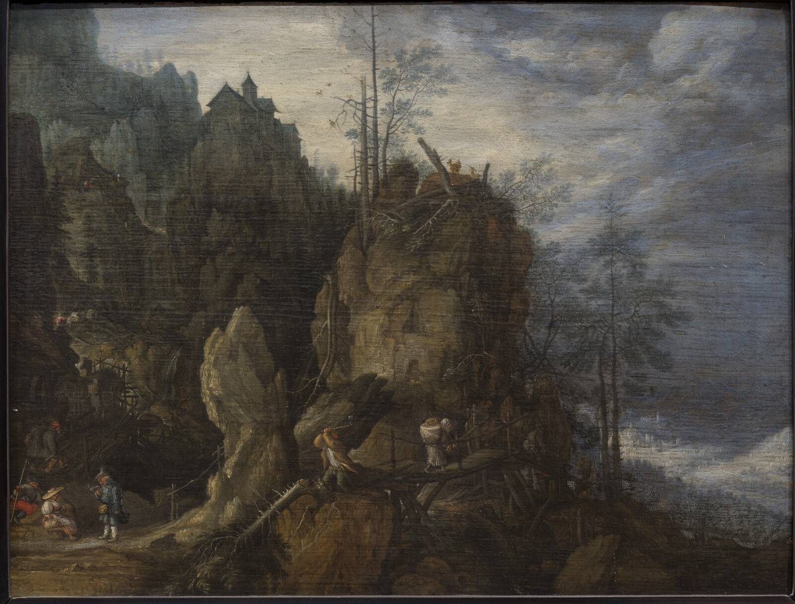 Mountain Landscape with Woodcutters, by Roelant Savery, 1608-1611