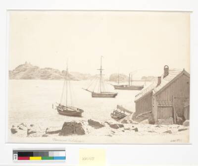 Frederiksværn havn ved Larviksfjorden, Norge