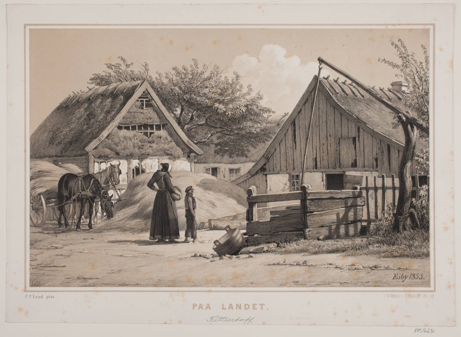 På landet, Adolph Kittendorff, 1853
