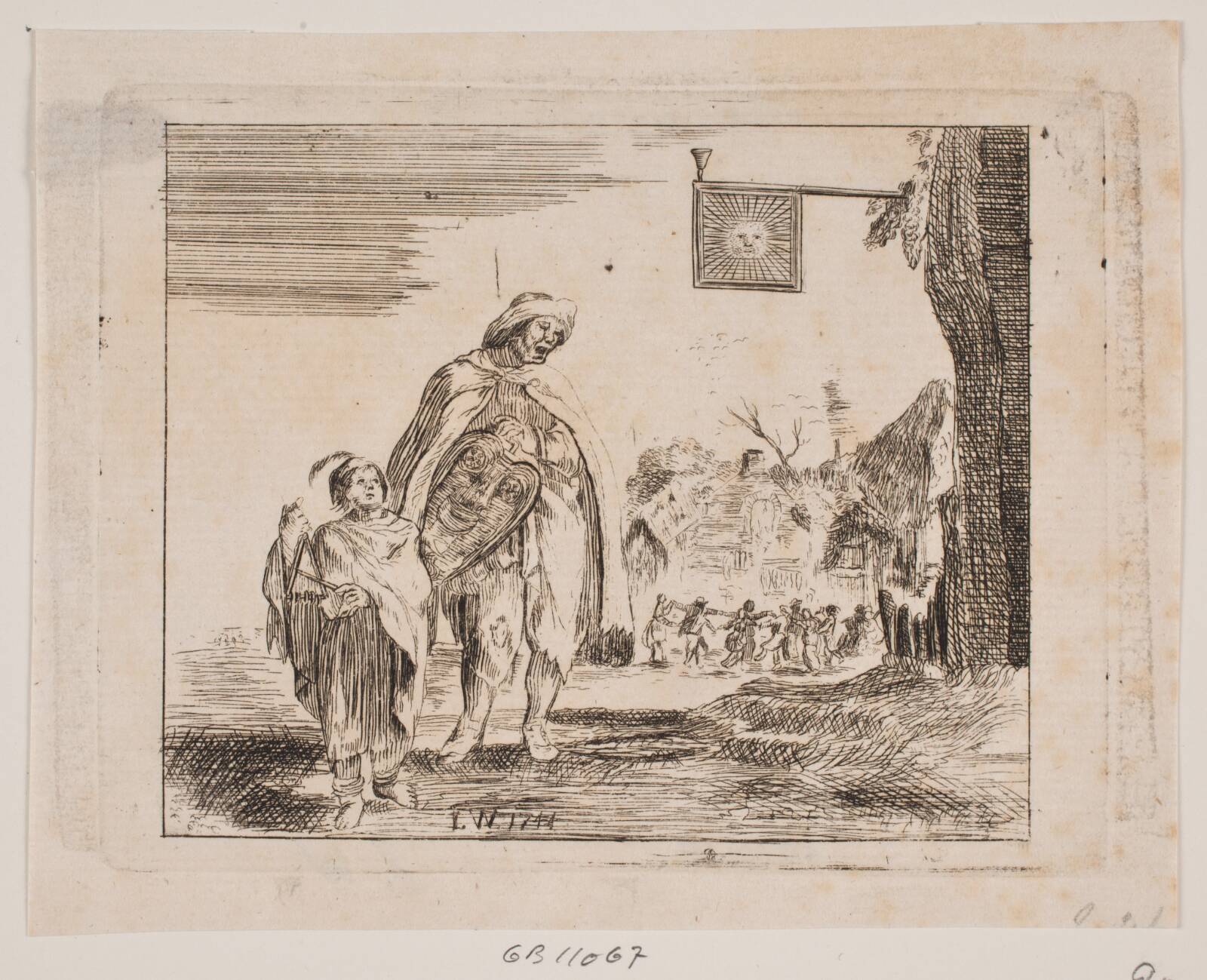 En lirespiller, J.W., 1744
