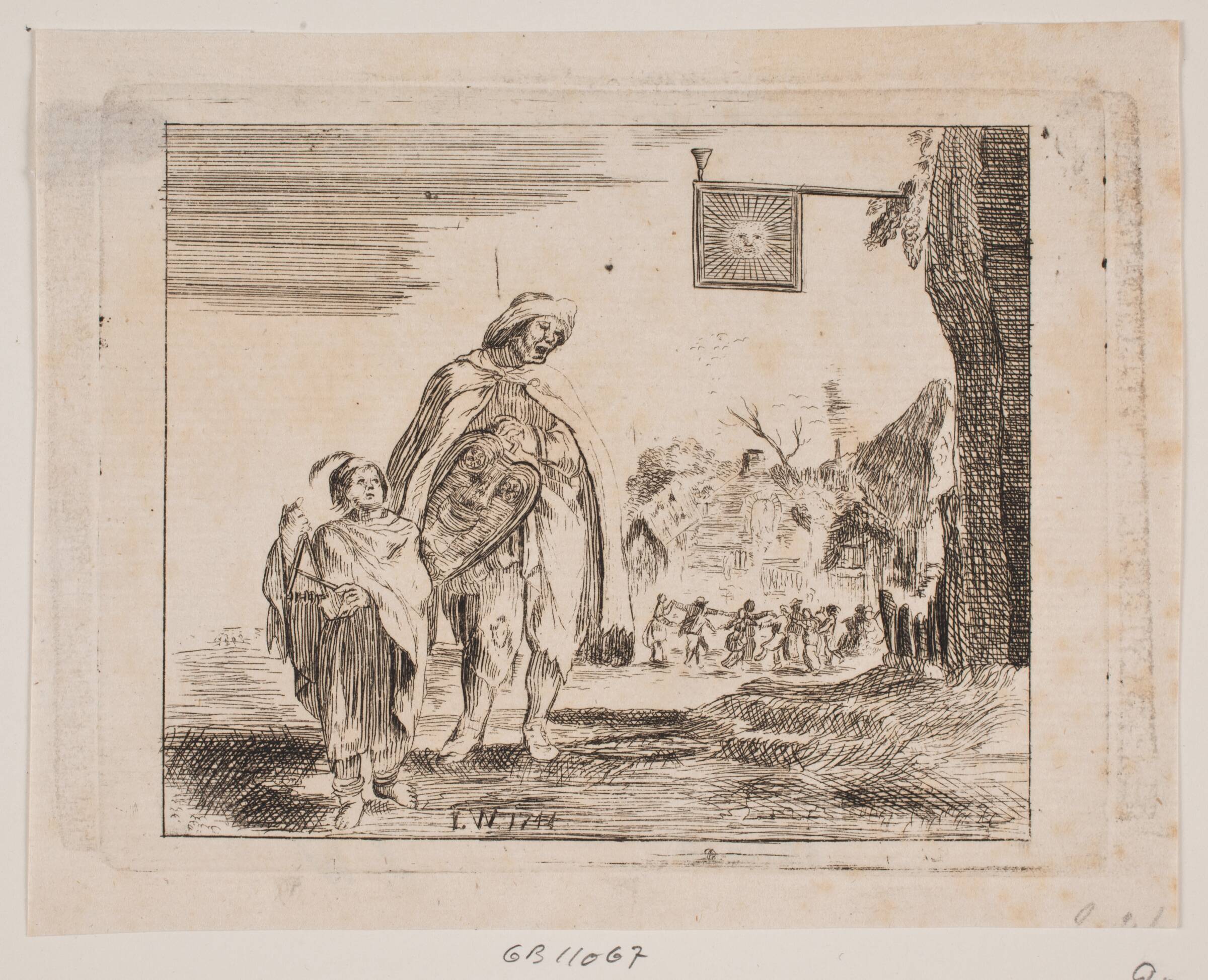 En lirespiller, J.W., 1744