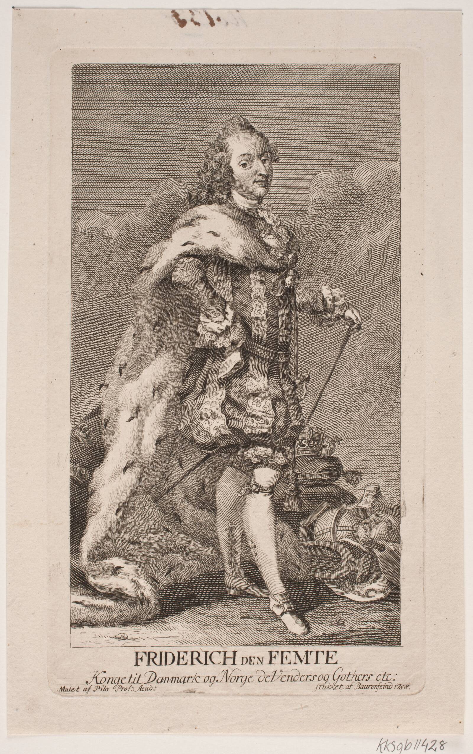 Frederik V, Georg Vilhelm Baurenfeind, 1758