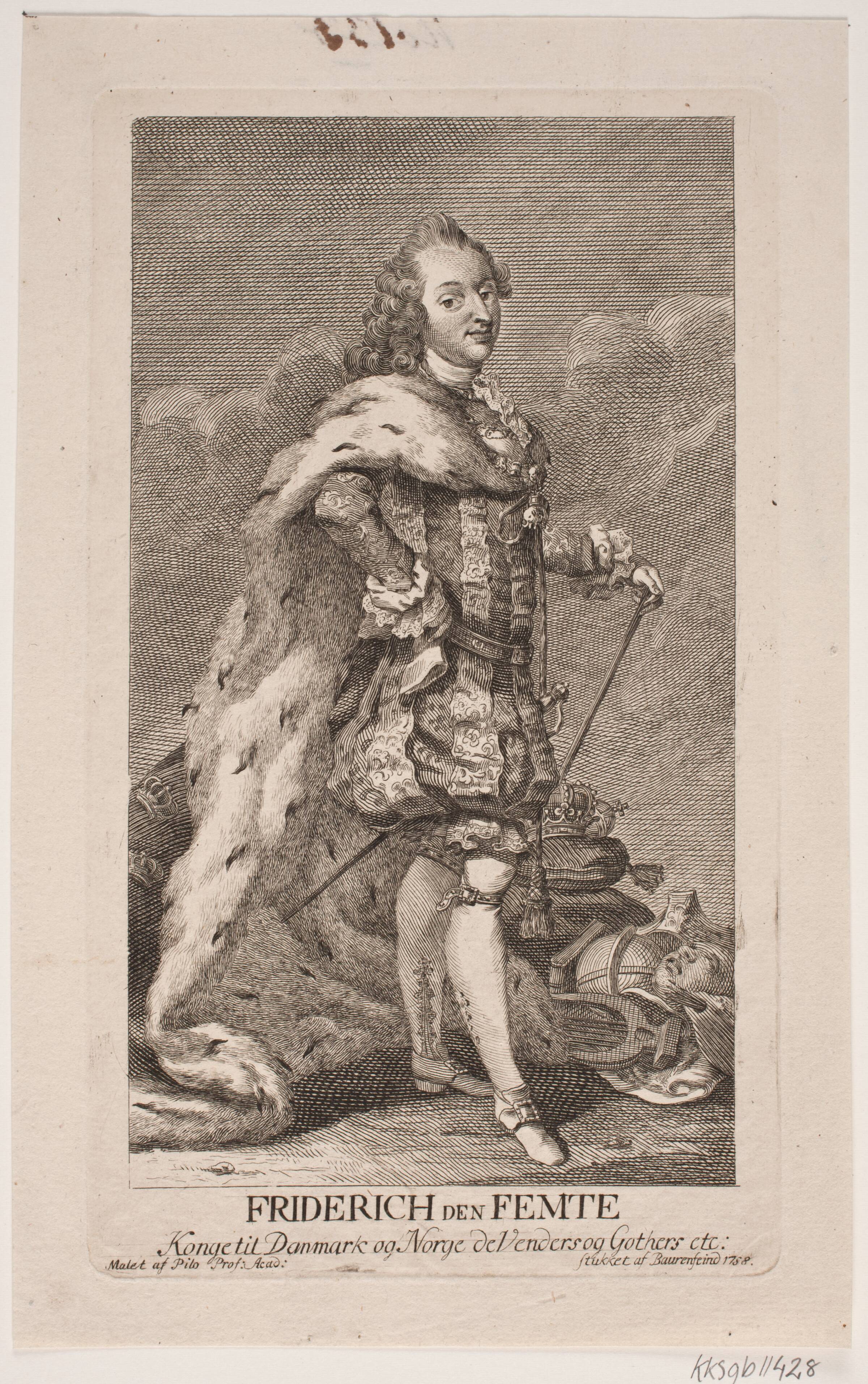 Frederik V, Georg Vilhelm Baurenfeind, 1758
