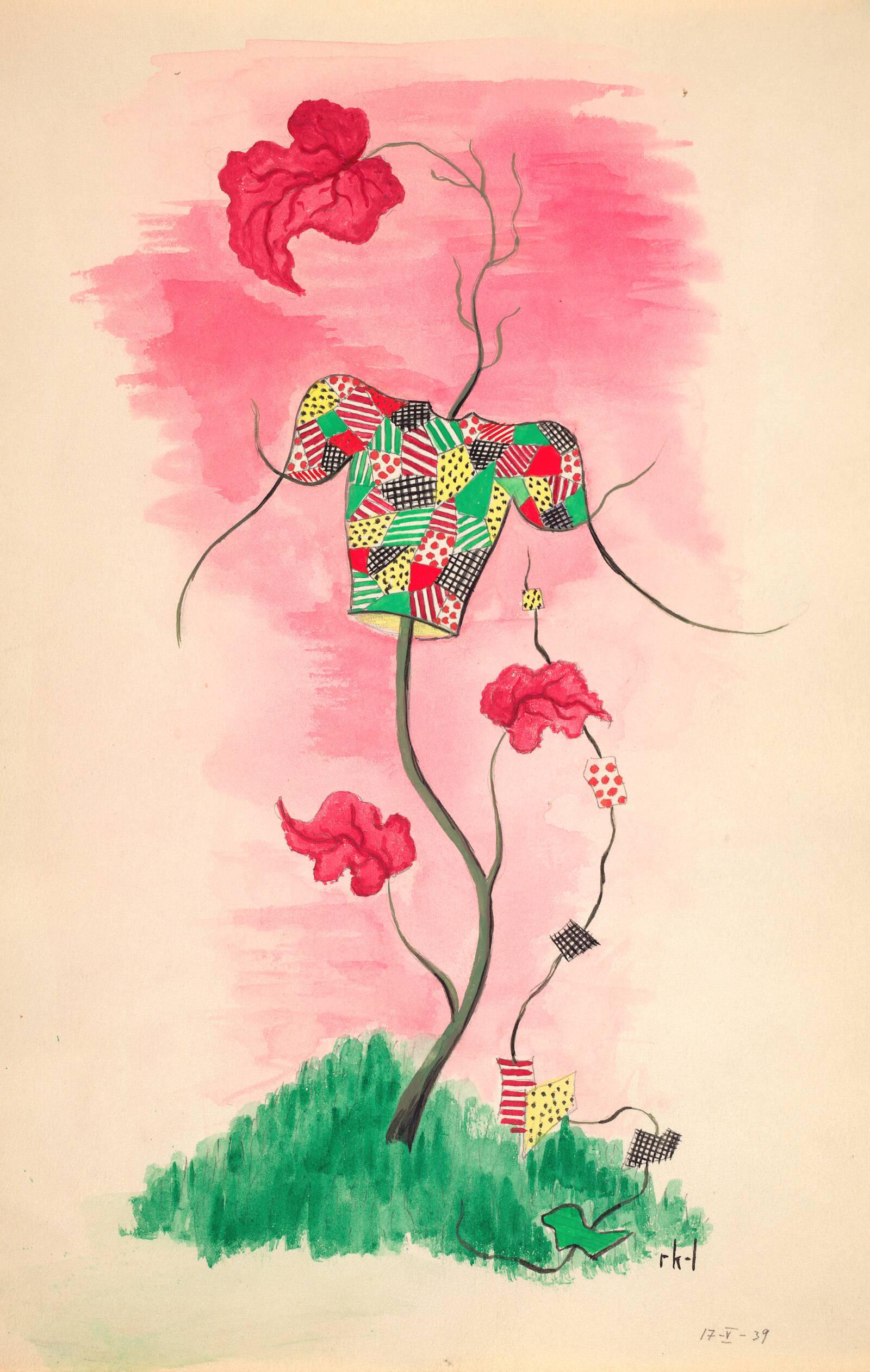 Surrealistisk kvindefigur, Rita Kernn-Larsen, 1939