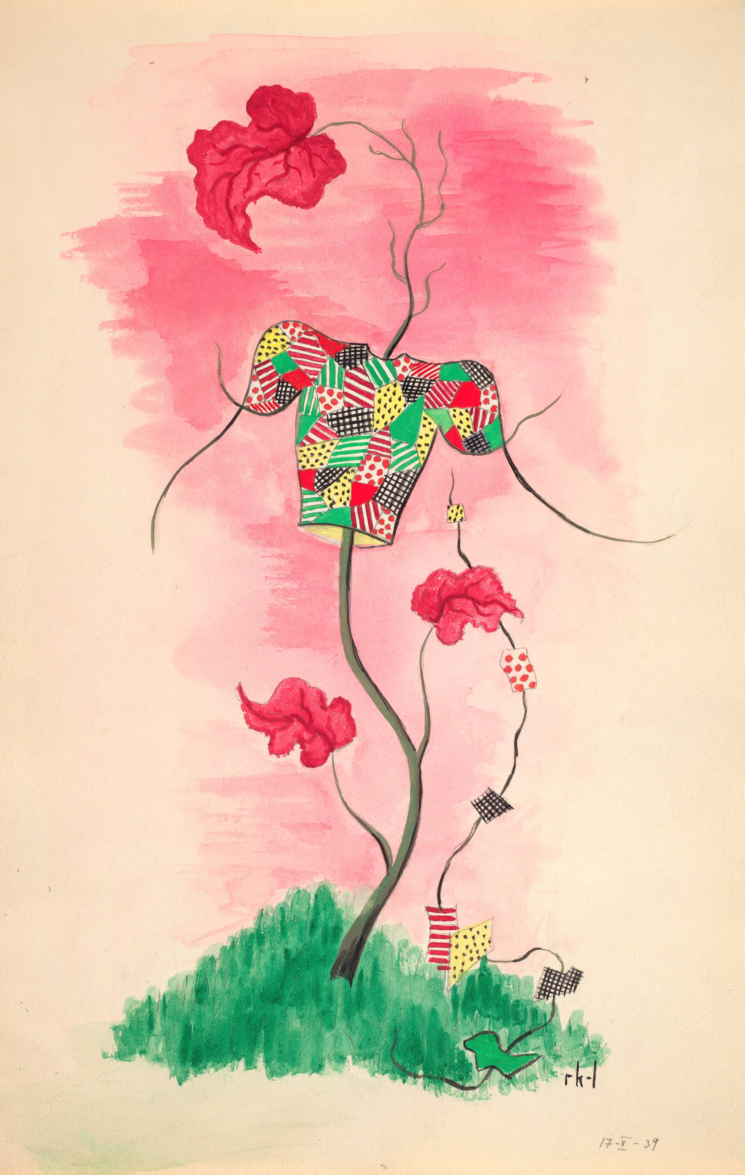 Surrealistisk kvindefigur, Rita Kernn-Larsen, 1939