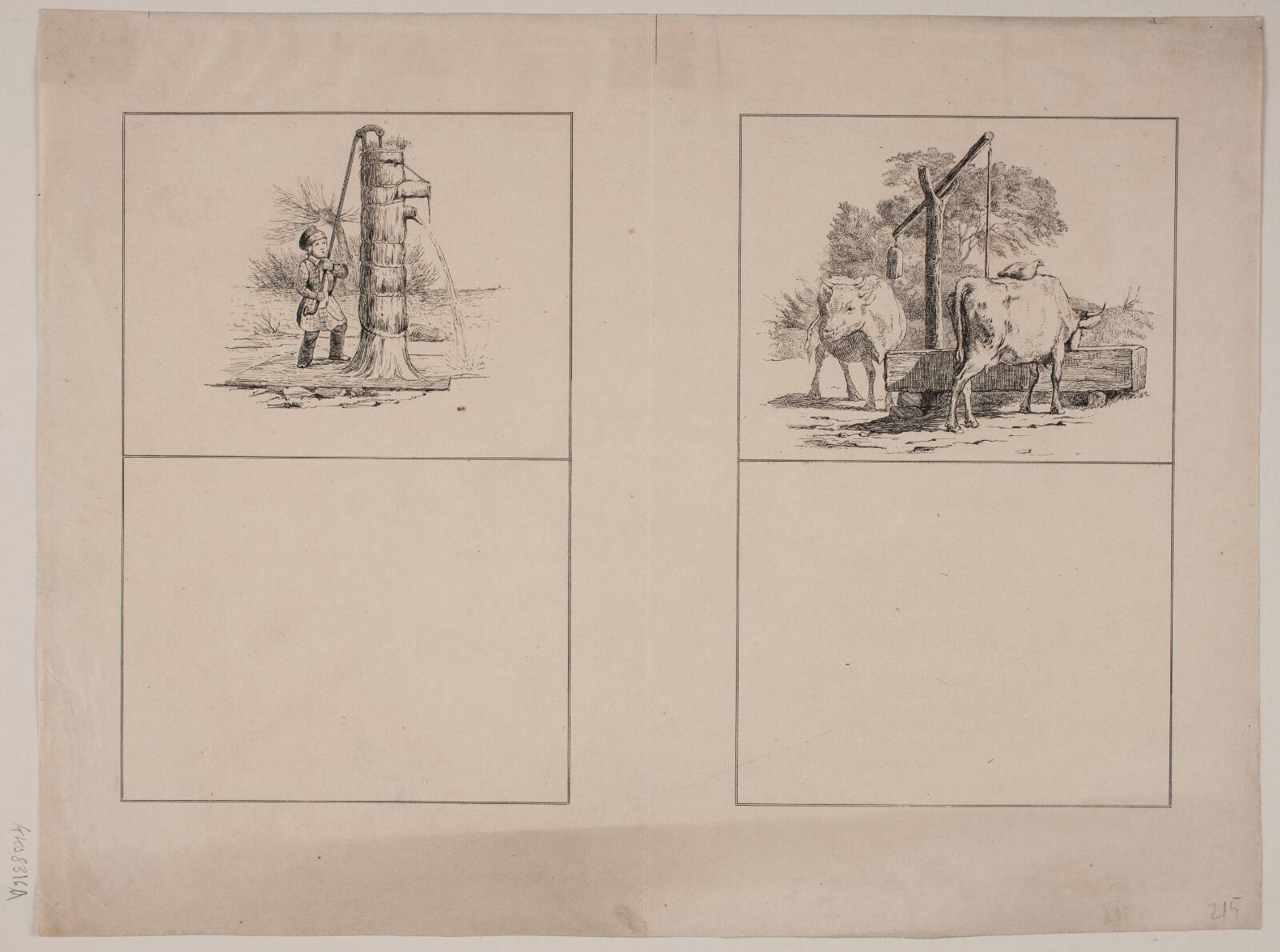 Illustration til H. V. Kaalund, "Fabler for Børn", by Adolph Kittendorff, 1820-1902