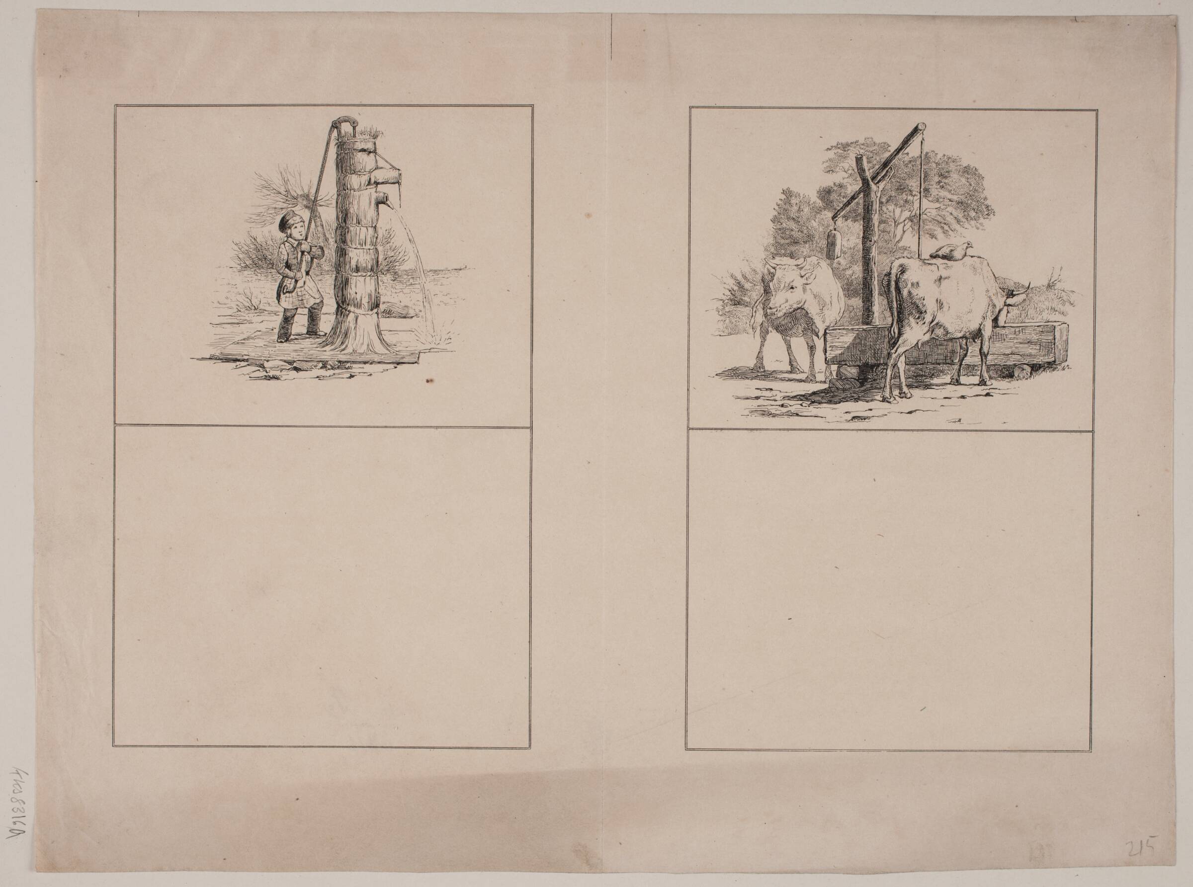 Illustration til H. V. Kaalund, "Fabler for Børn", Adolph Kittendorff, 1820-1902