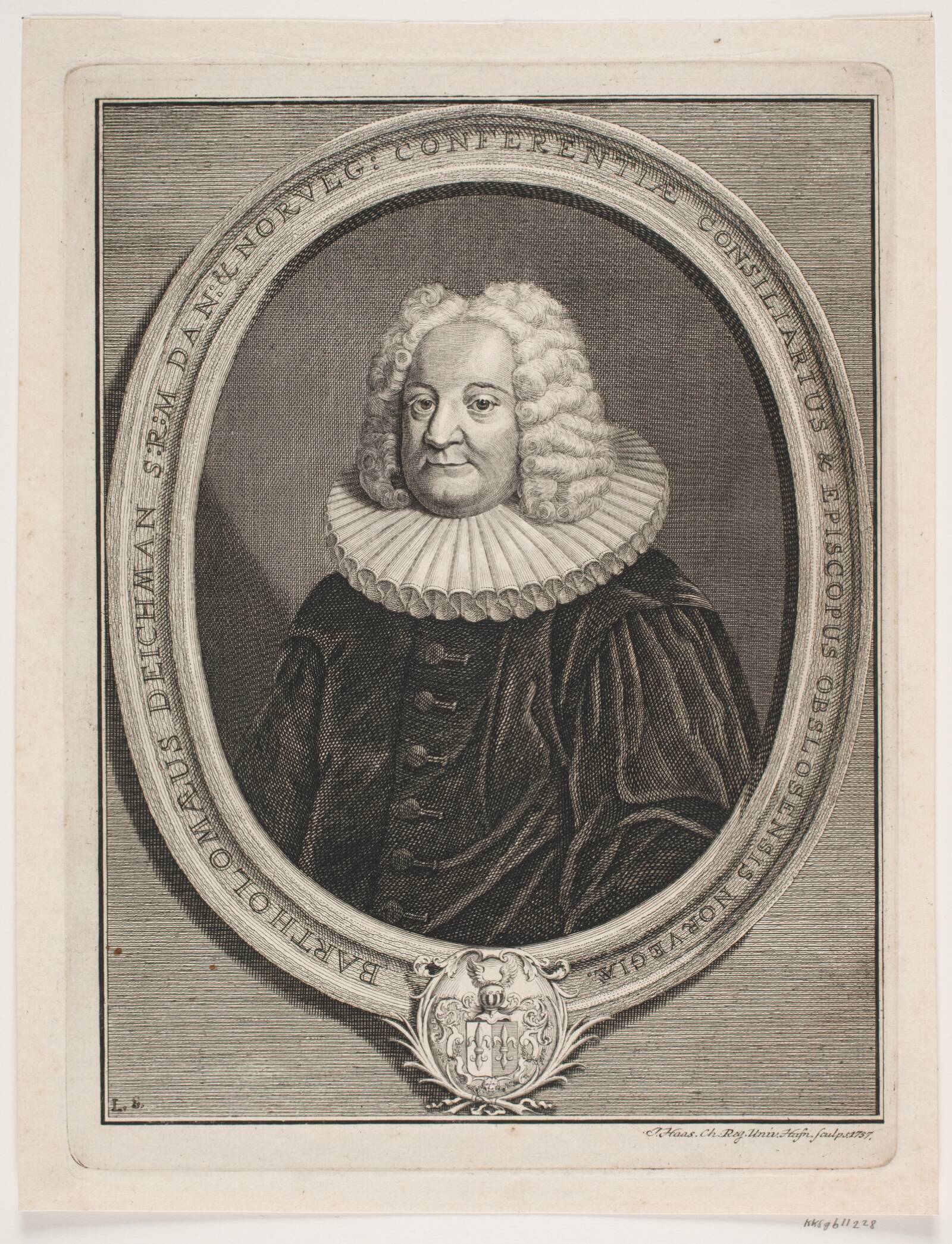 Biskop Bartholomæus Deichman, Jonas Haas, 1757