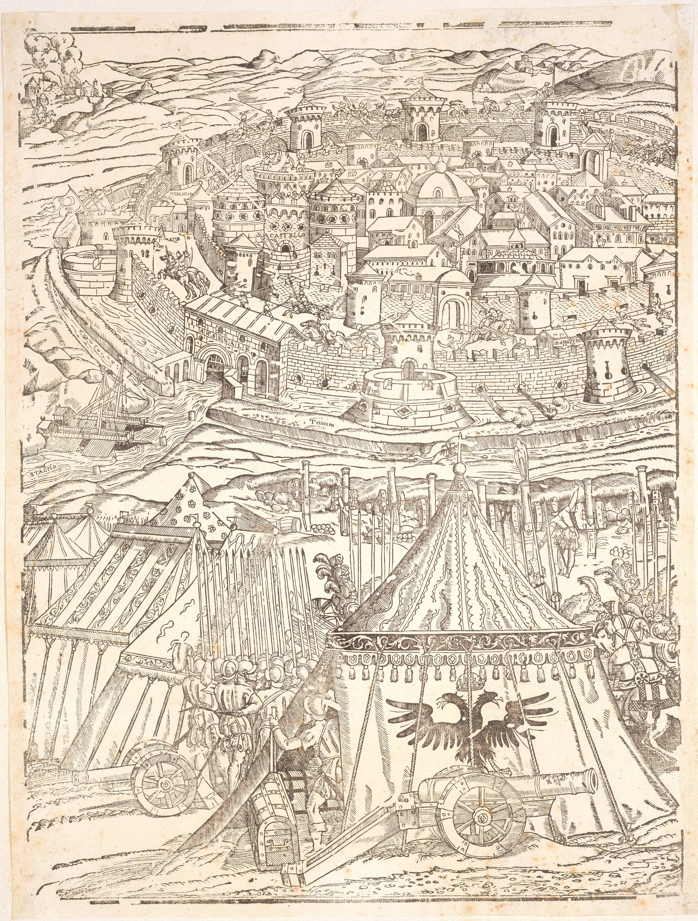Karl V's erobring af fæstningen Goleta nær Tunis, Domenico dei Franceschi, 1560-1565