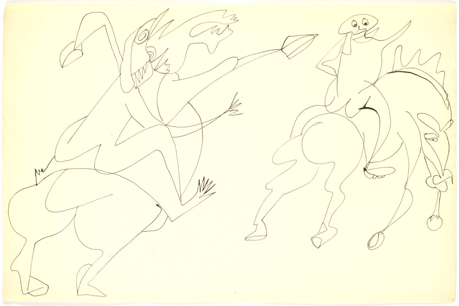 To rytterfigurer, Richard Mortensen, 1944-1946