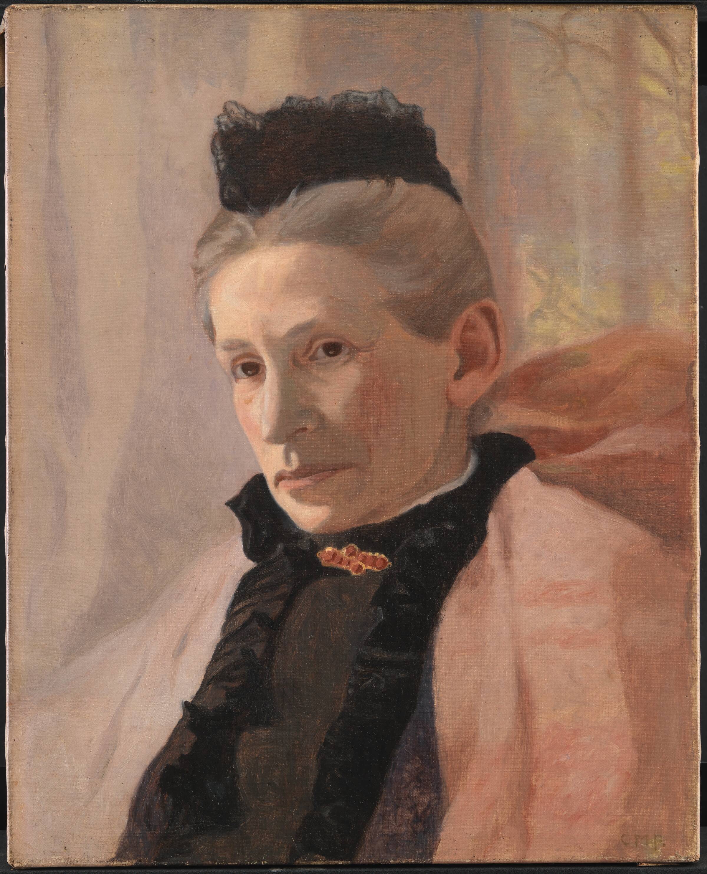 Frederikke von Scholten, F. Arendrup, kunstnerens svigermoder, Christian Mourier-Petersen, 1898-1902