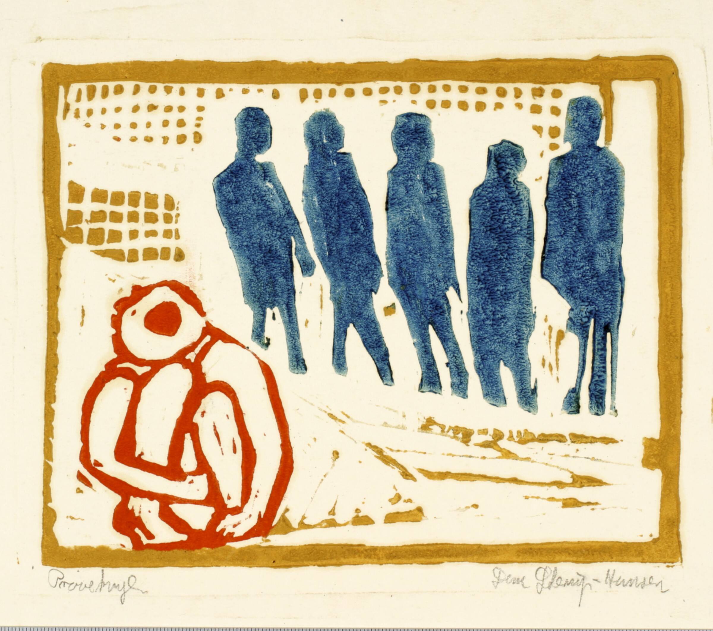 Illustrationsudkast til Ernest Hemingway: Short Stories, Dan Sterup-Hansen, 1946