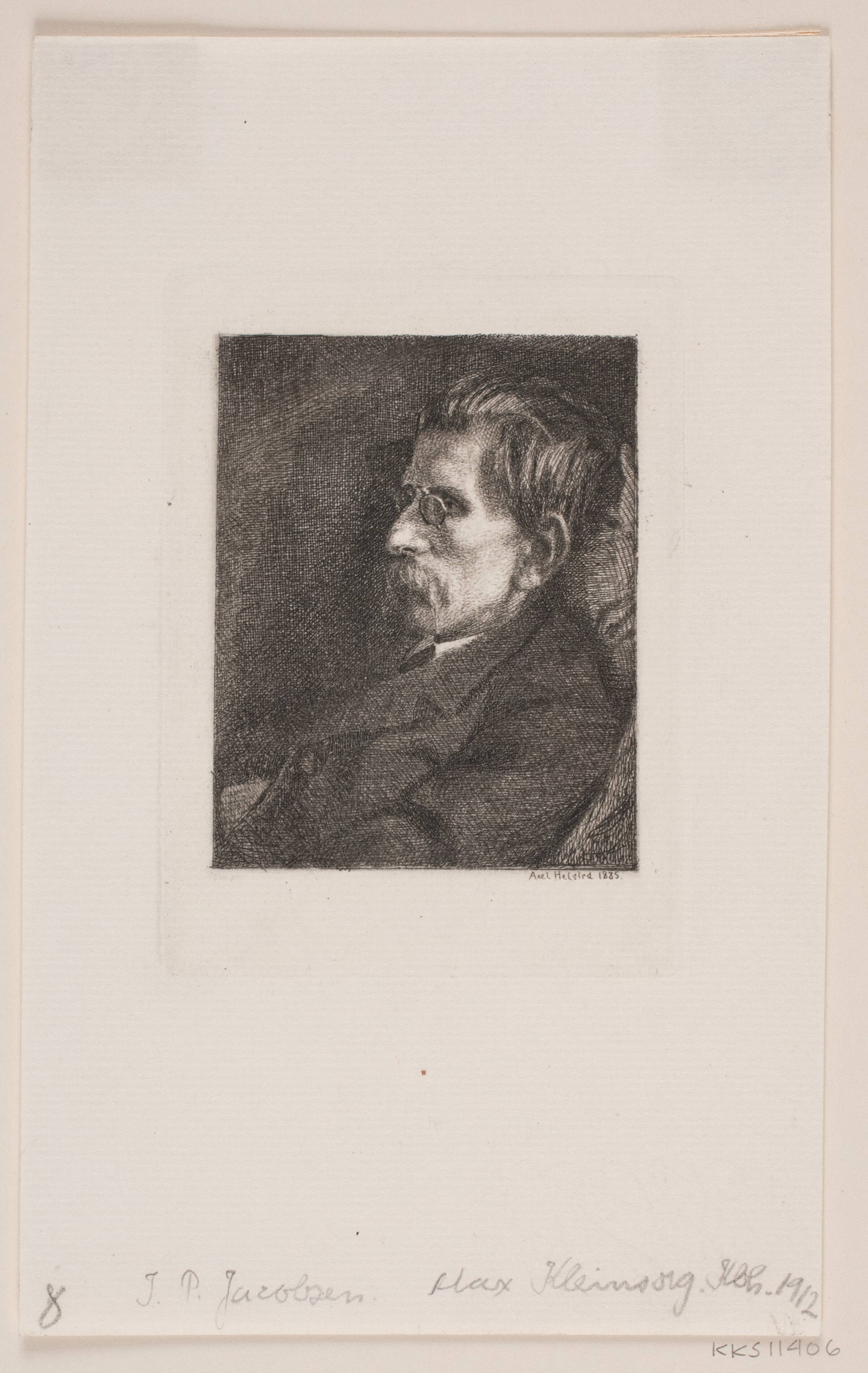 Digteren J.P. Jacobsen, Axel Helsted, 1885