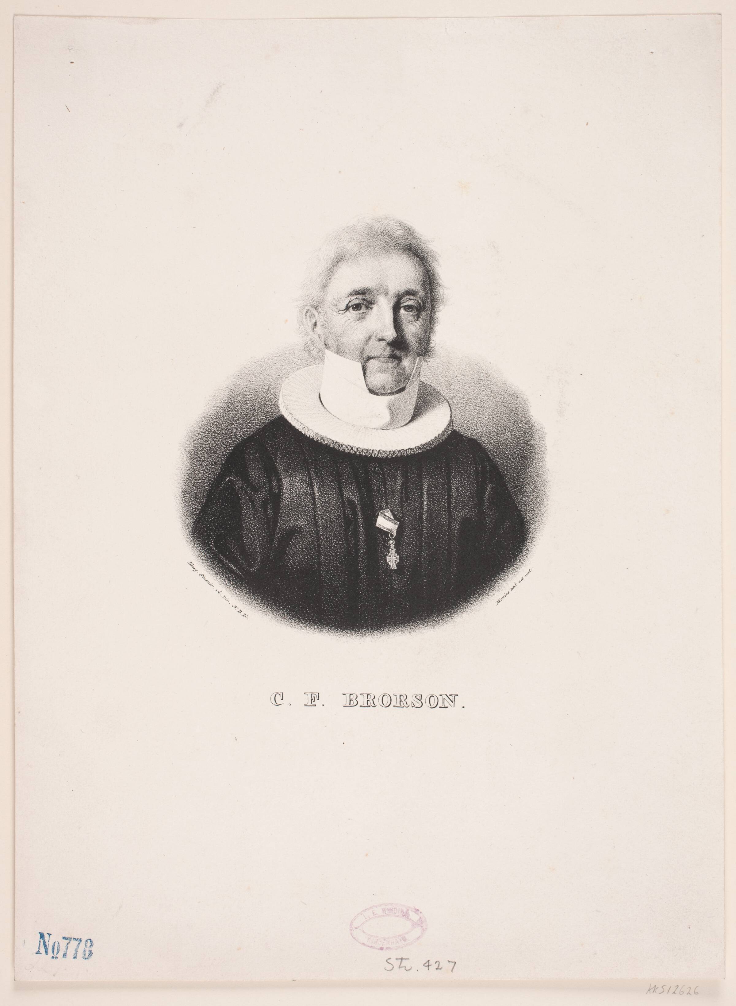 C. F. Brorson, David Monies, 1833