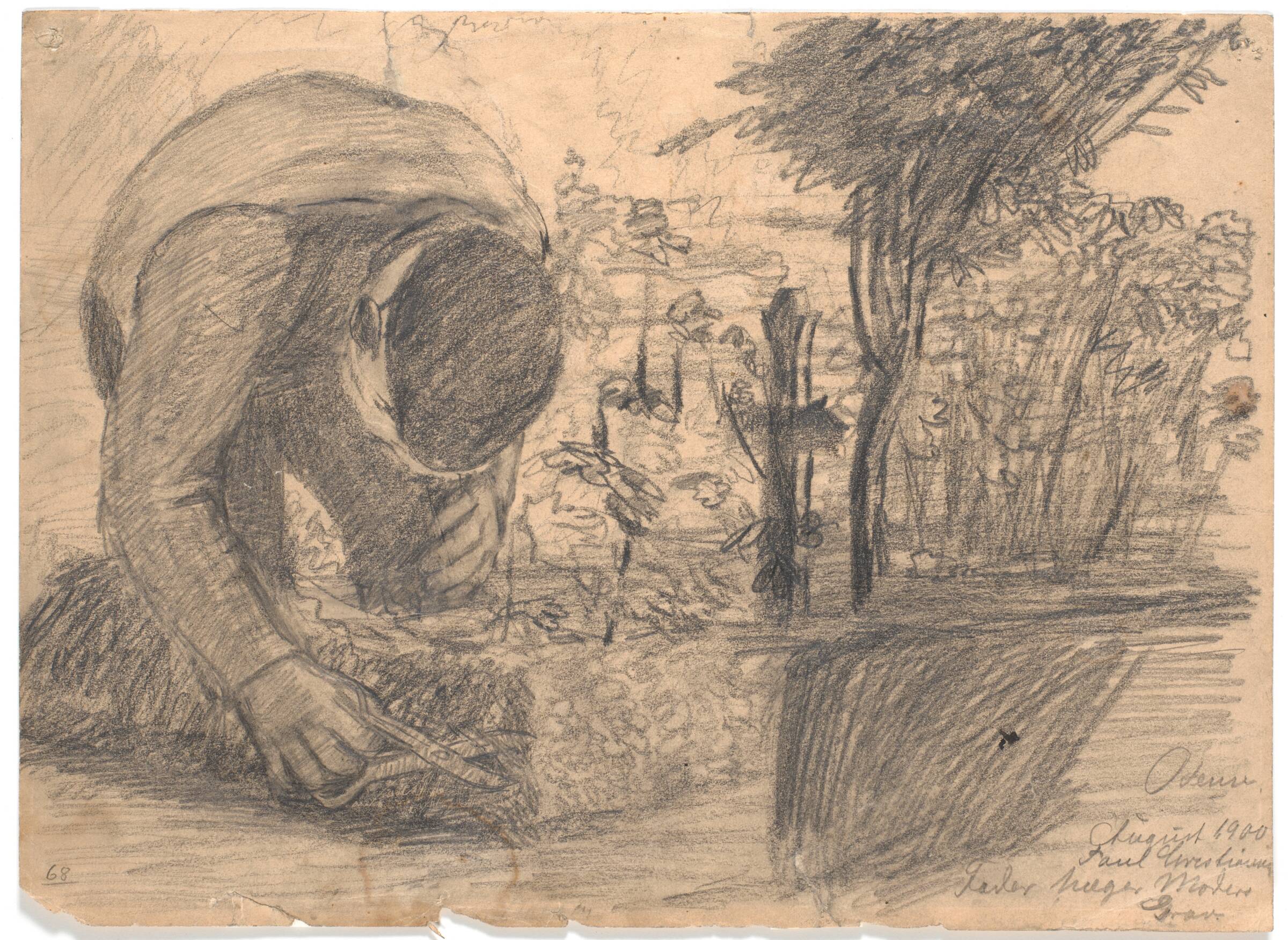 Fader hæger moders grav, Poul S. Christiansen, 1900