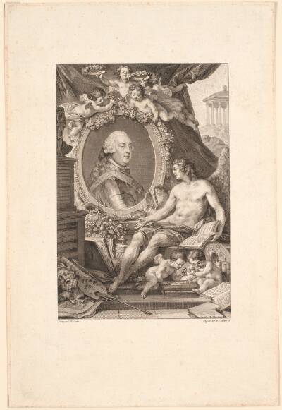 Titelblad til "Description des principales pierres gravées du cabinet du duc d'Orleans"