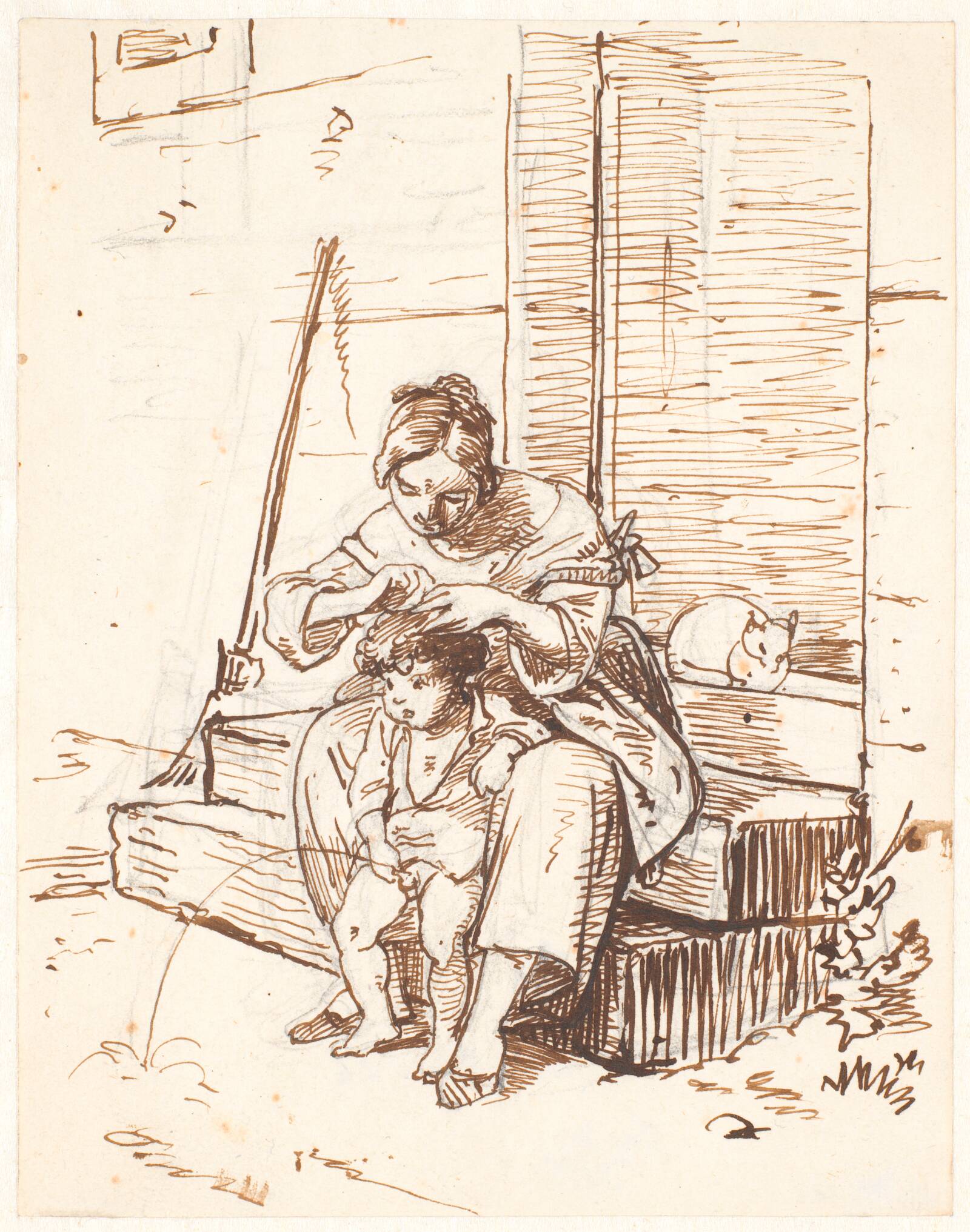 Romersk gadescene, Wilhelm Marstrand, 1810-1873