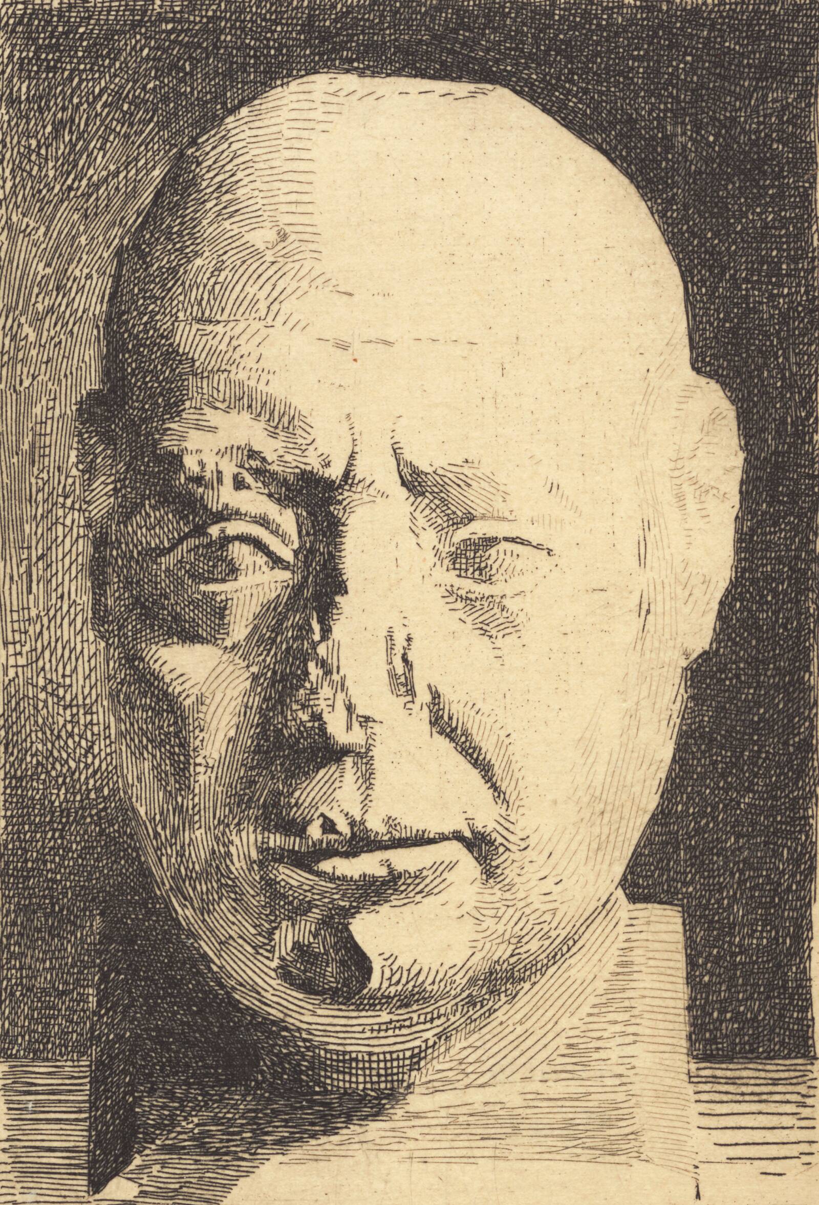 Ægyptisk hoved, efter en gipsafstøbning, Frans Schwartz, 1897