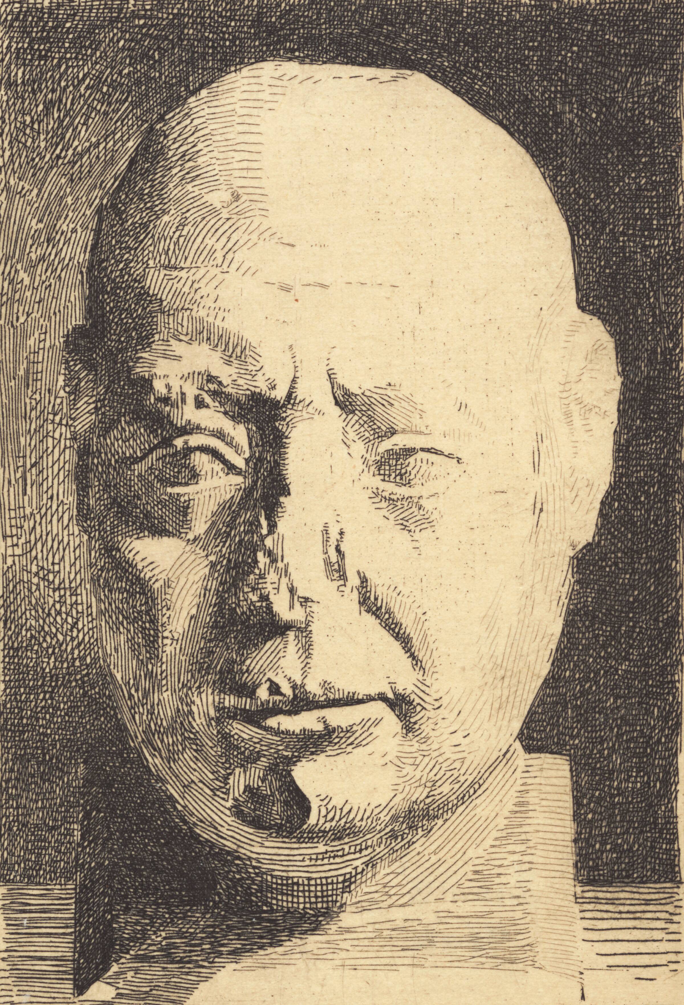Ægyptisk hoved, efter en gipsafstøbning, Frans Schwartz, 1897