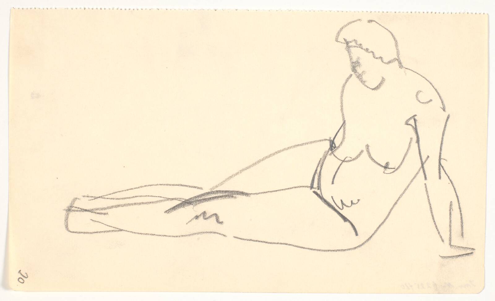 Siddende model, Isakson, Karl, 1914-1915