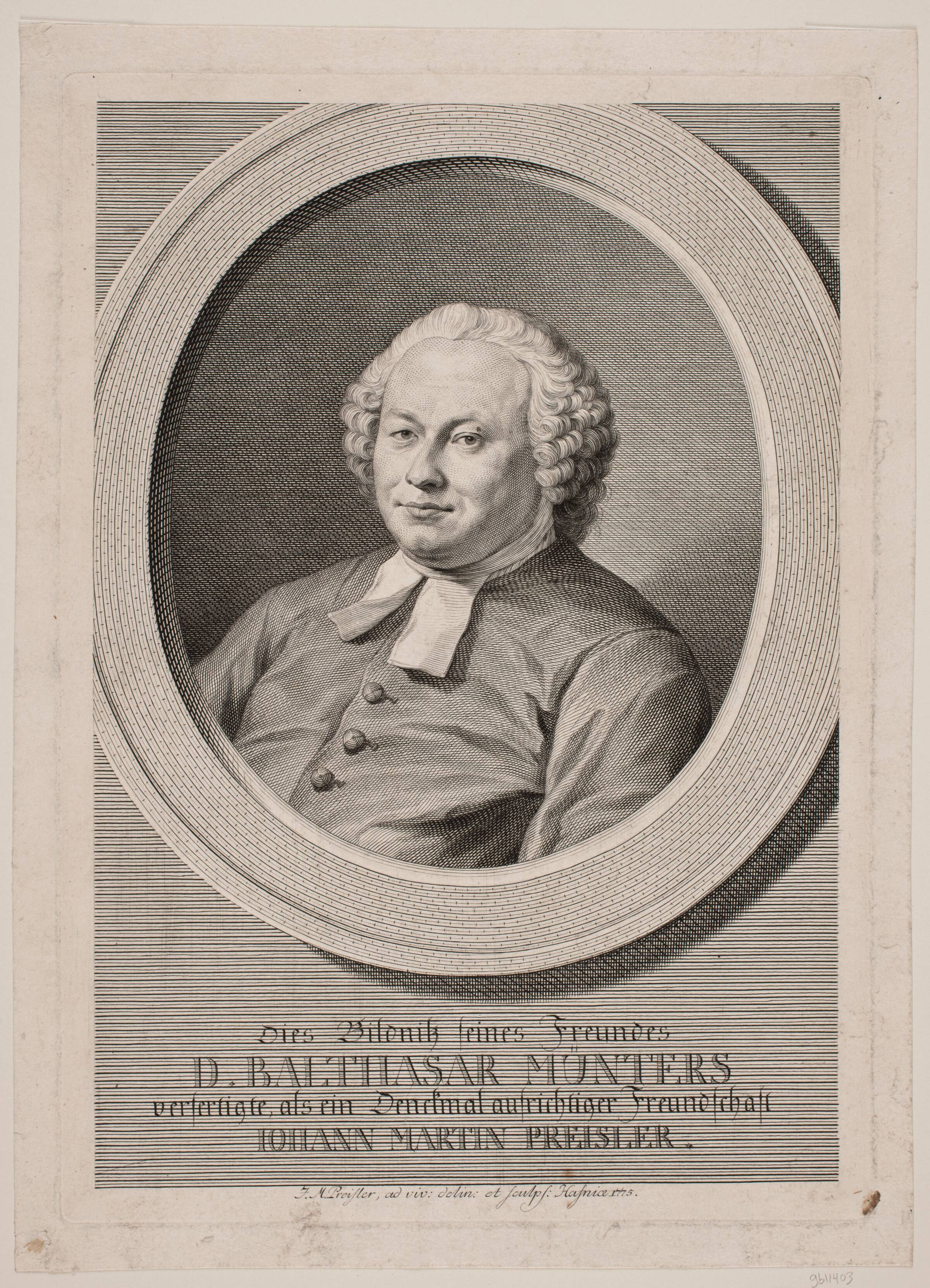 Balthasar Münter, J.M. Preisler, 1775