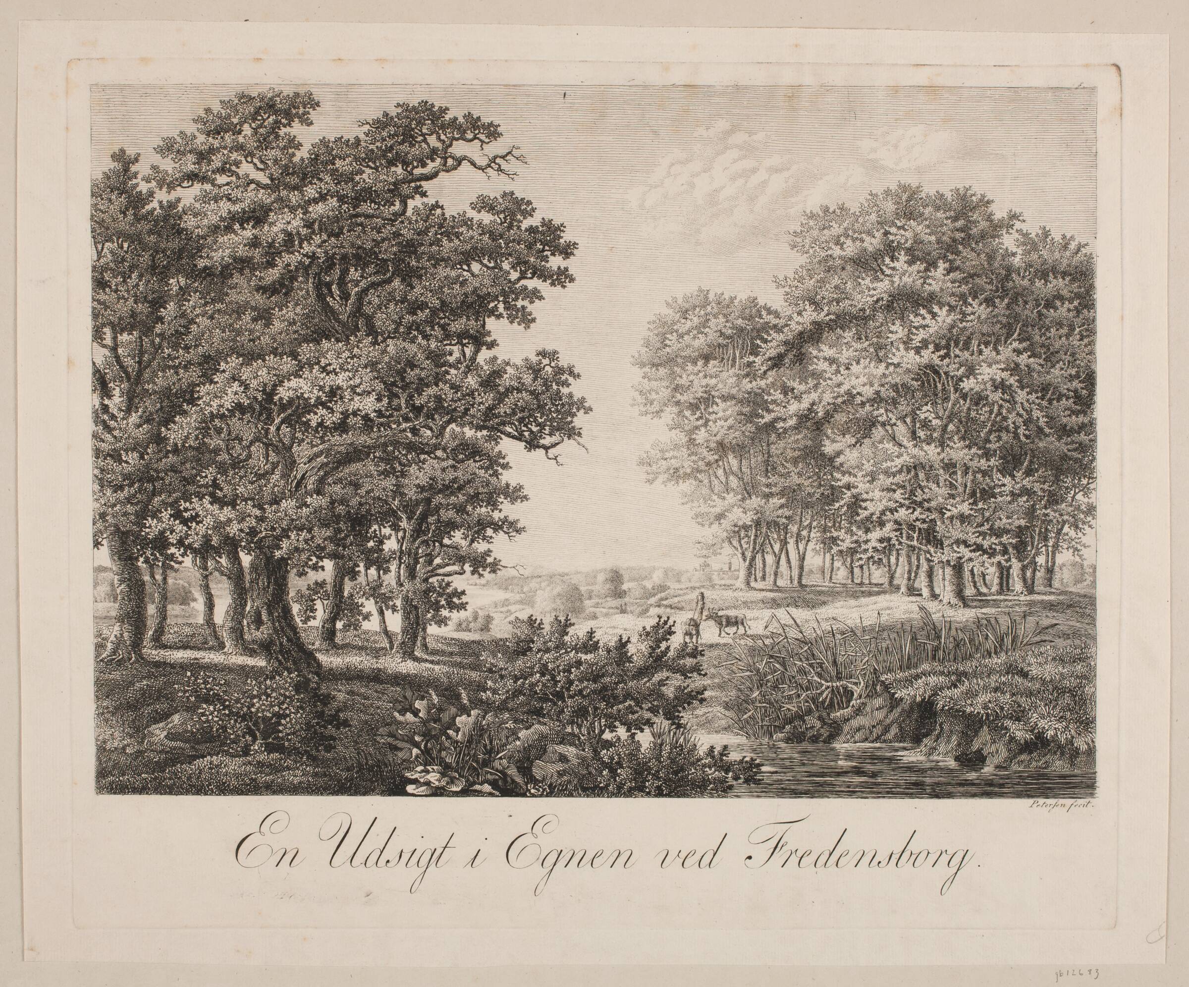 En udsigt i egnen ved Fredensborg, Søren Henrik Petersen, 1810-1817