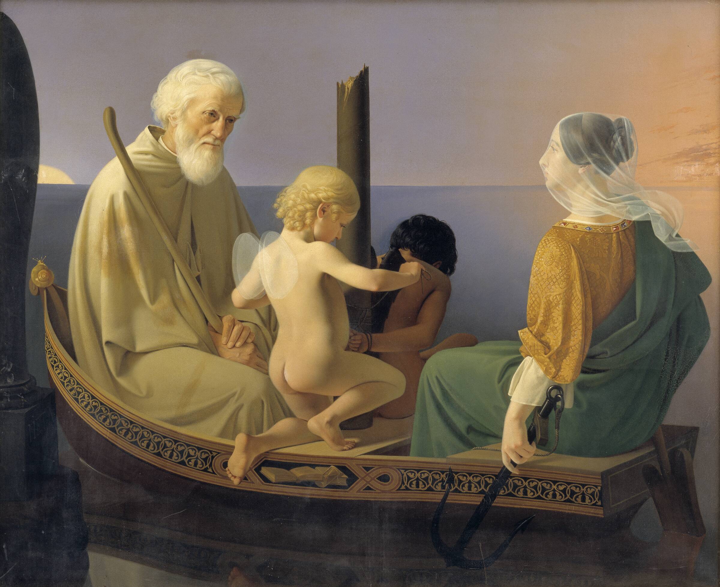 Alderdommen. Fra serien: De fire menneskealdre, Ditlev Blunck, 1840-1845